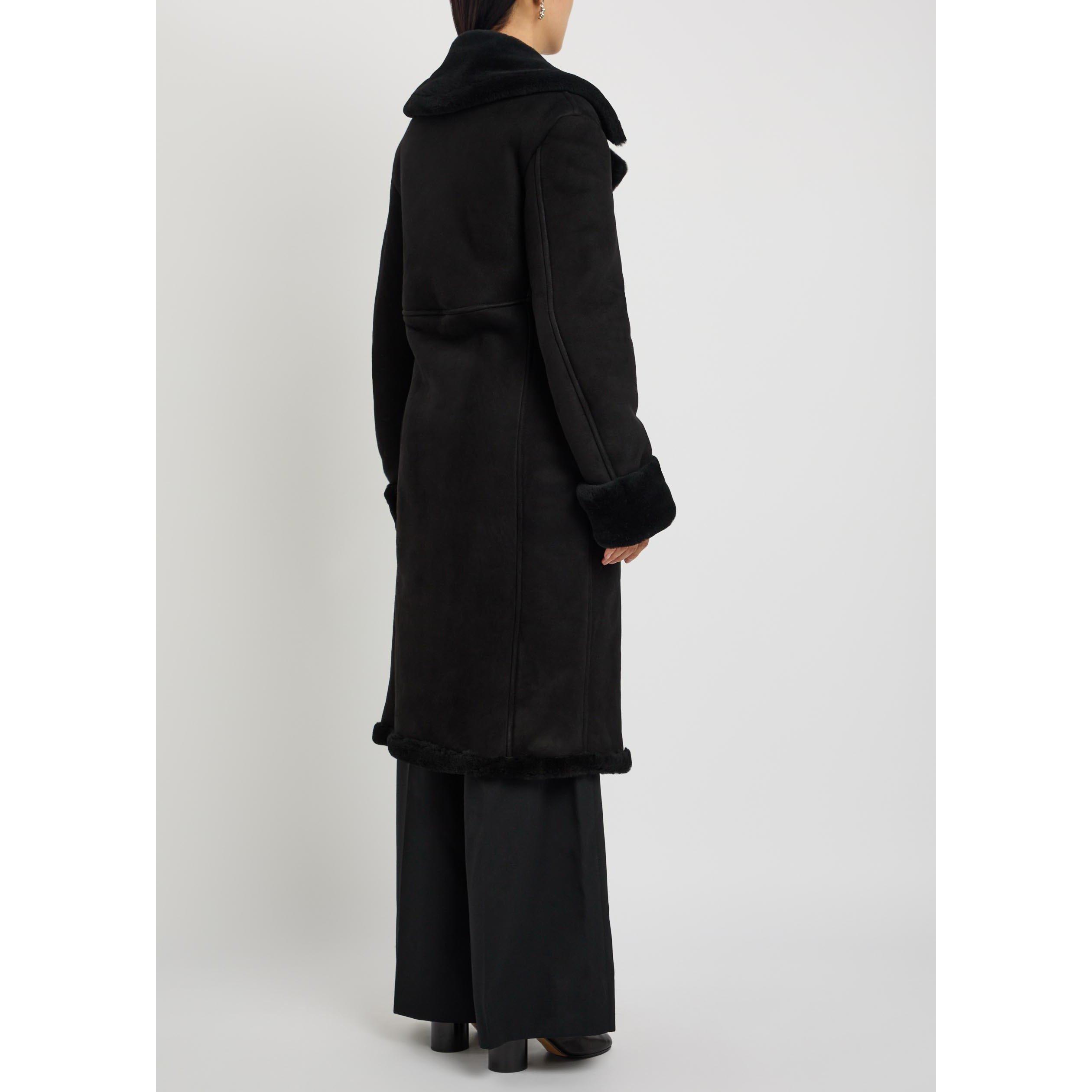 BLACK - Simone Rocha - DOUBLE BREASTED SHEEPSKIN SLAS - 3