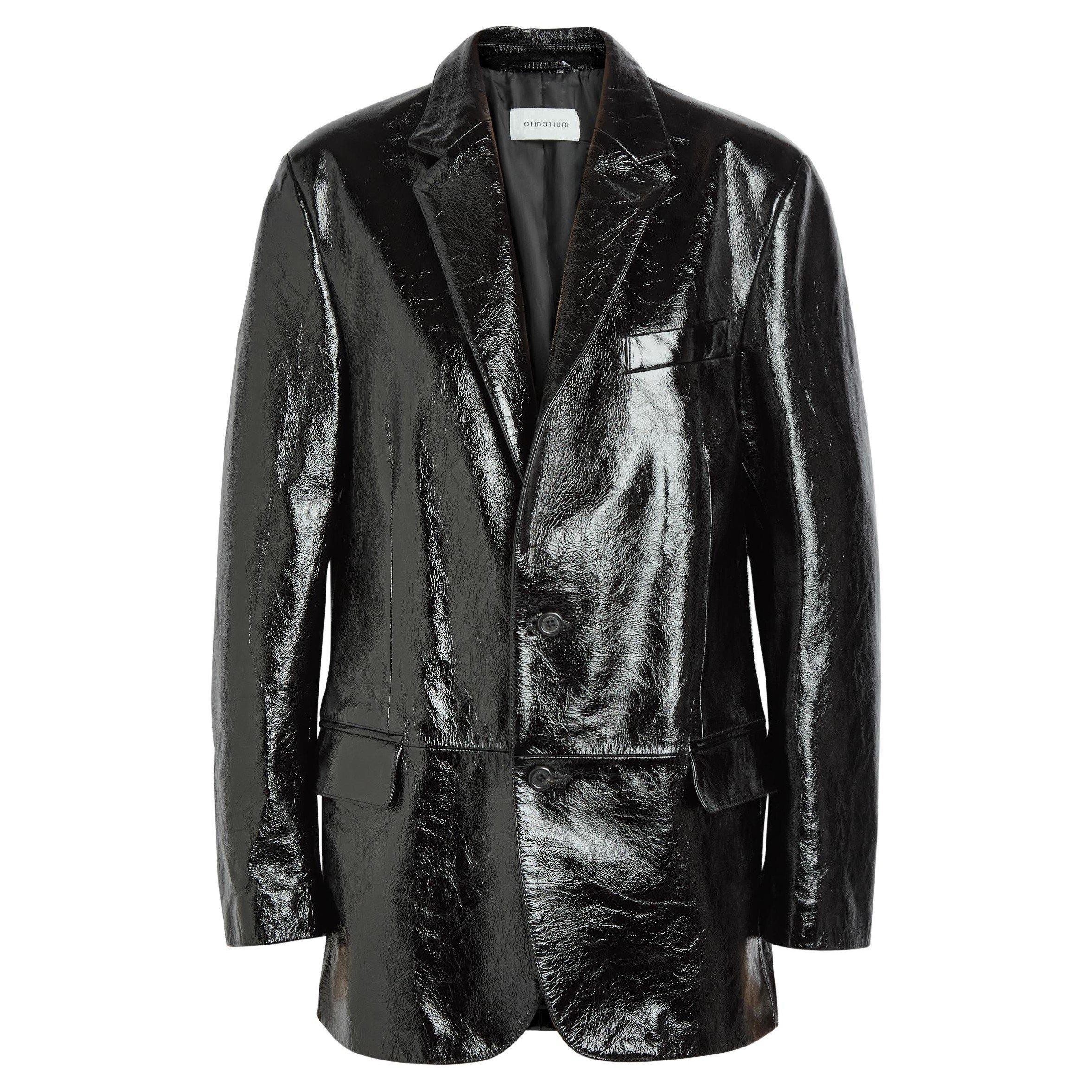 BLACK - Armarium - NOAH JACKET IN GLOSSY LEATHER - 1