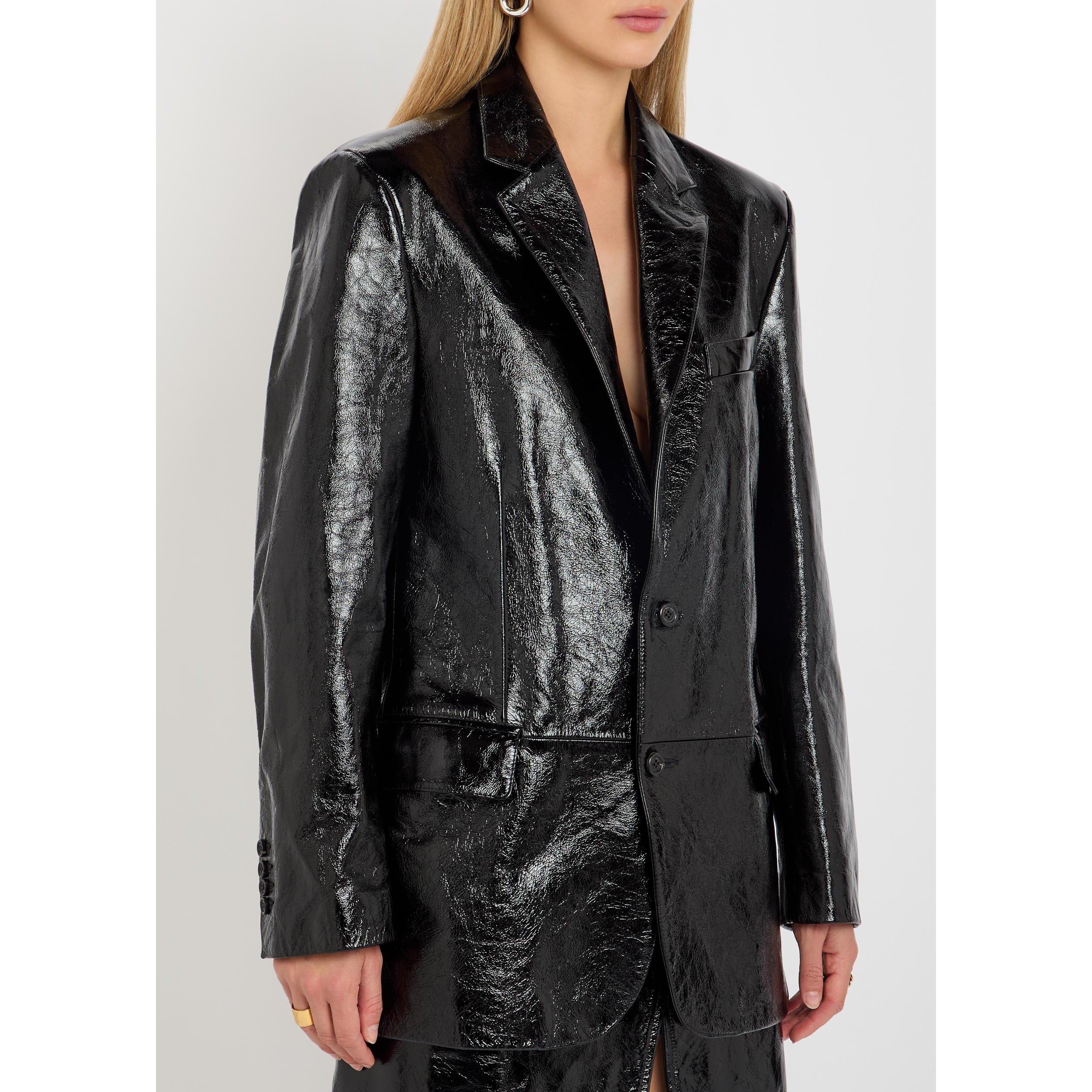 BLACK - Armarium - NOAH JACKET IN GLOSSY LEATHER - 2