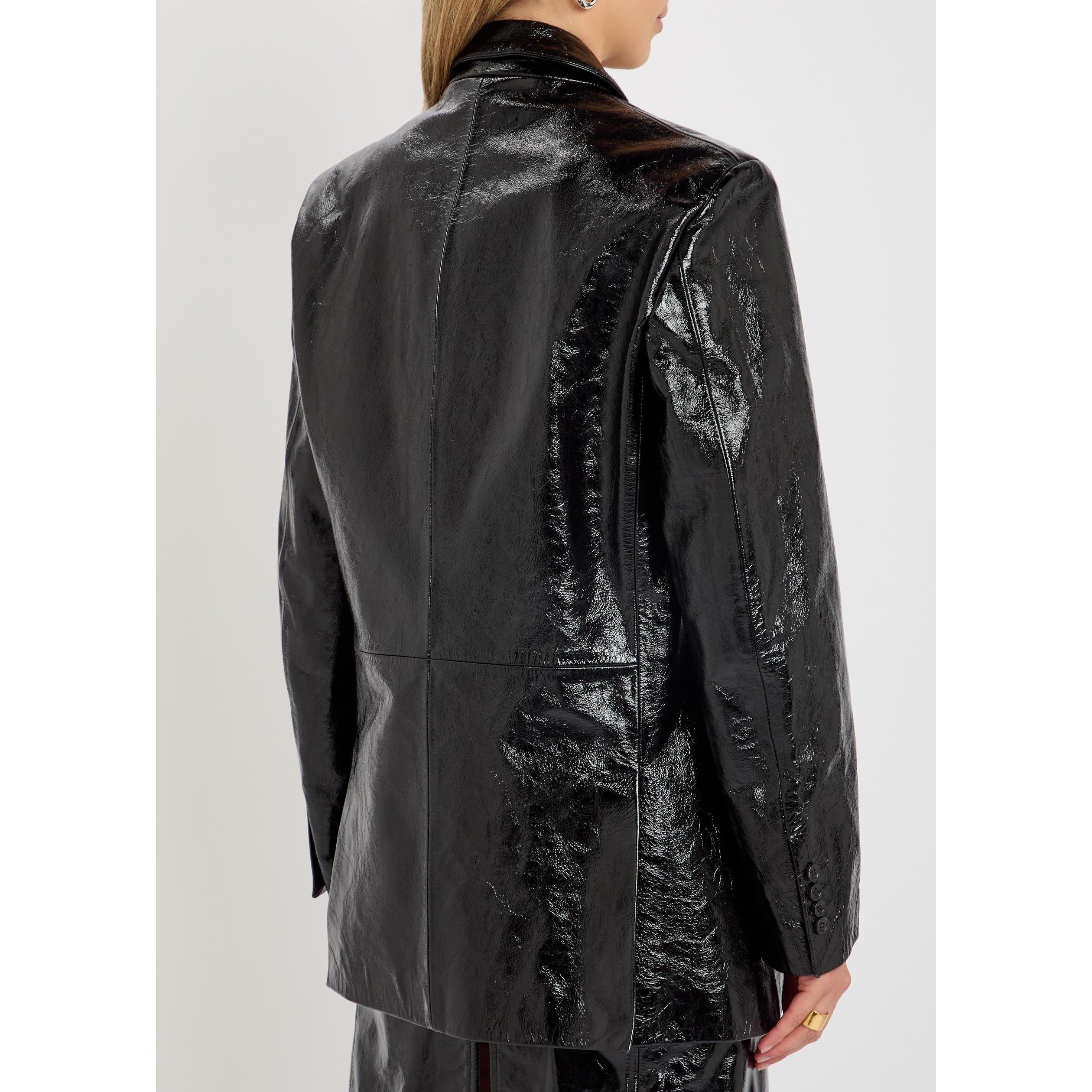 BLACK - Armarium - NOAH JACKET IN GLOSSY LEATHER - 3