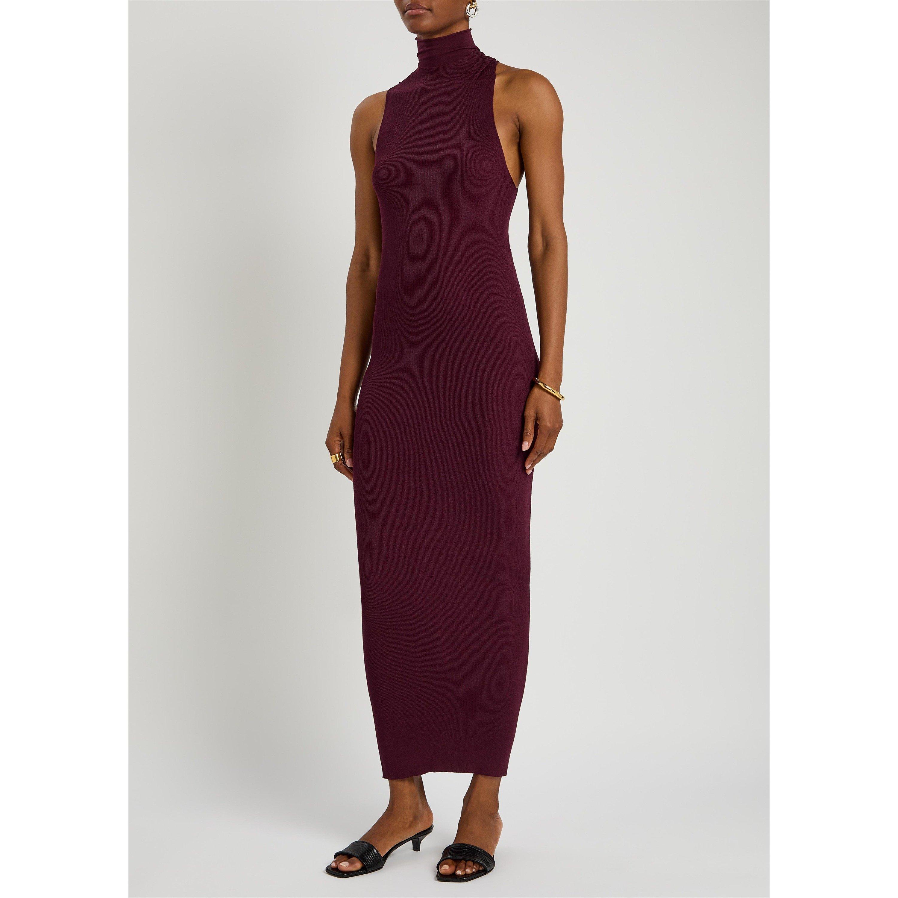 DARK RED - Armarium - Women's Cosima Viscose Jumper Dress - 2