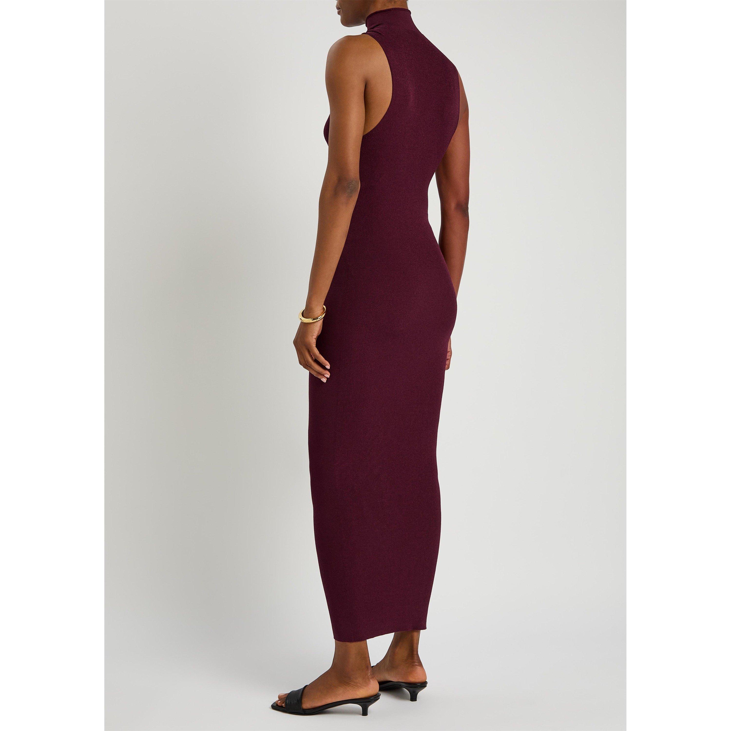 DARK RED - Armarium - Women's Cosima Viscose Jumper Dress - 3