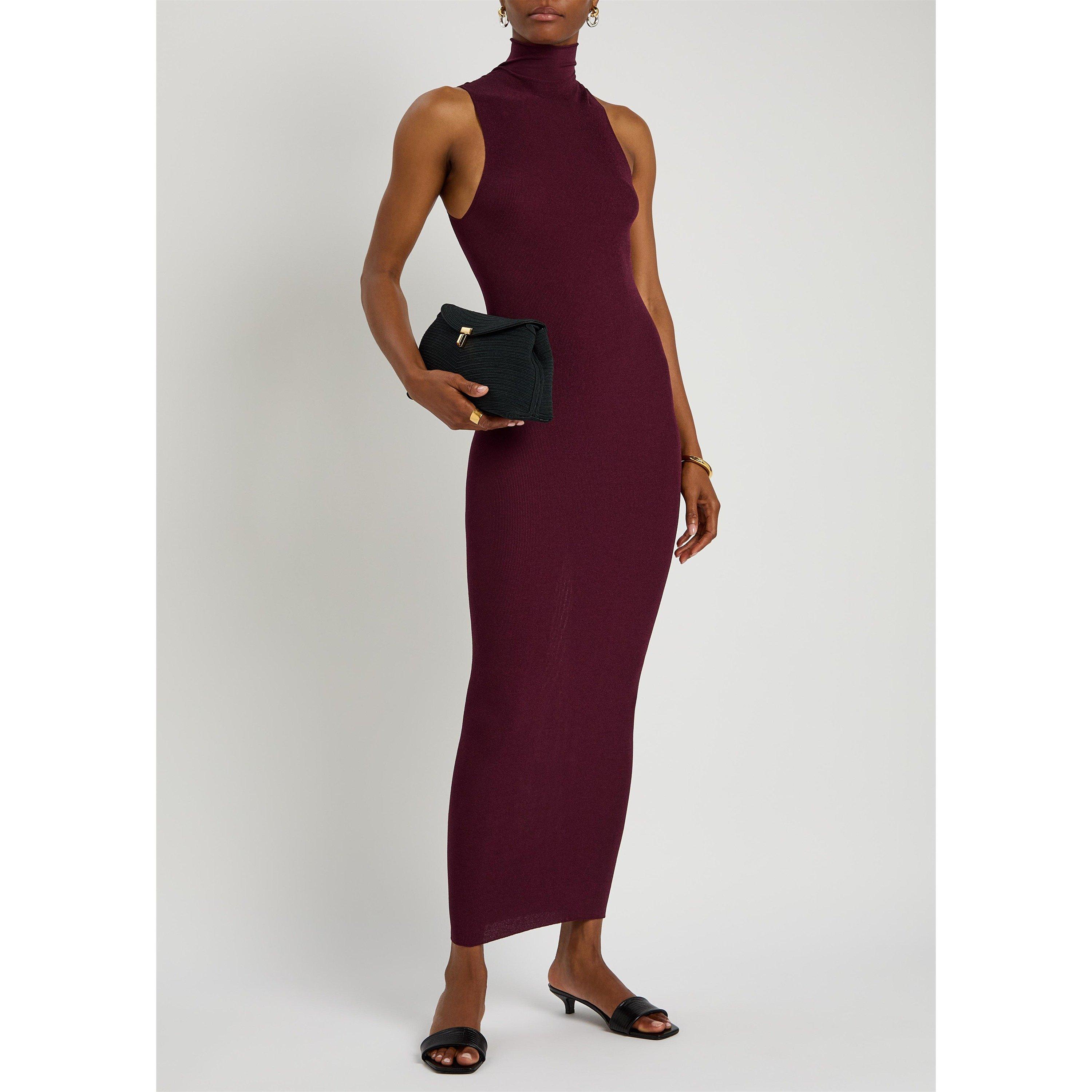 DARK RED - Armarium - Women's Cosima Viscose Jumper Dress - 5