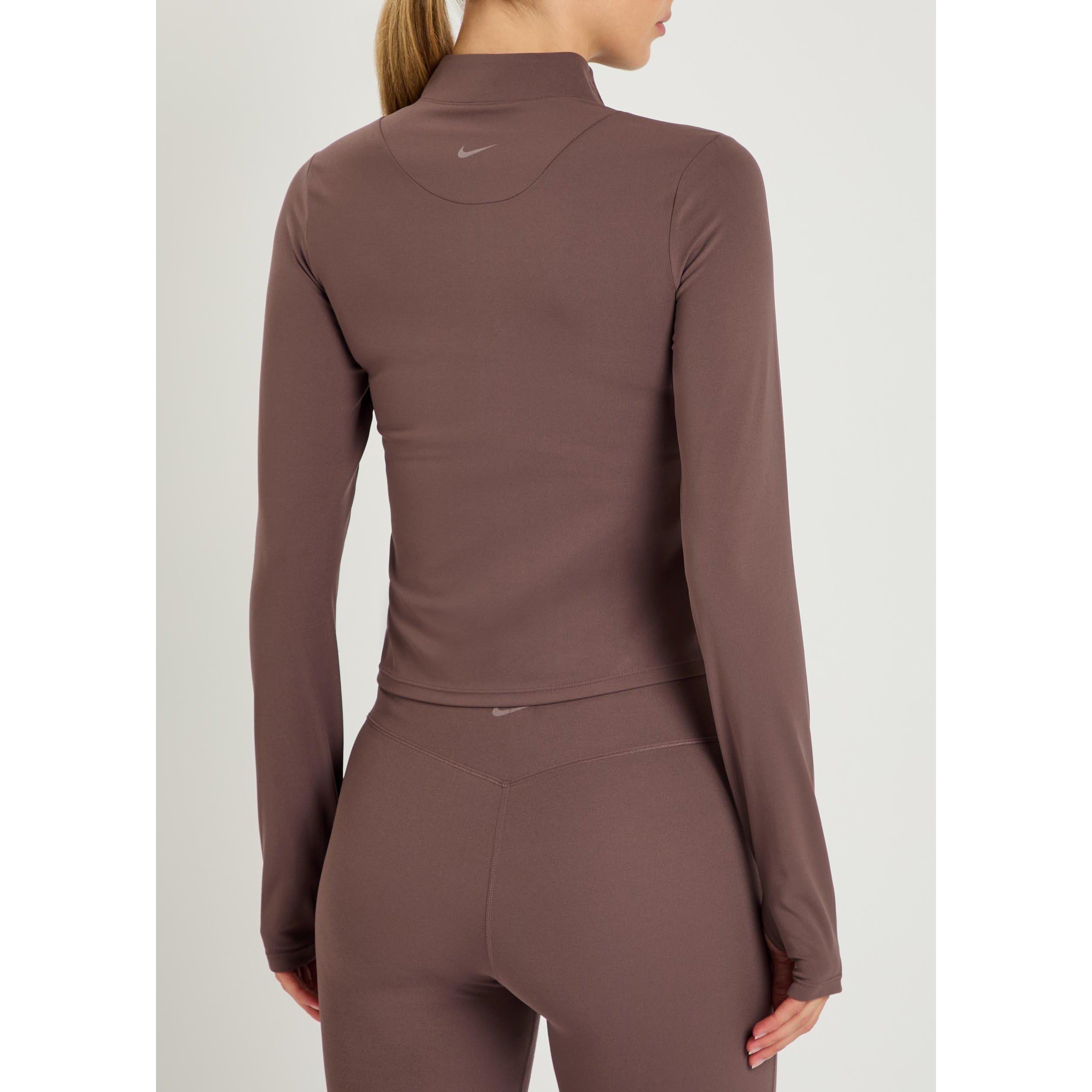 MAUVE - Nike - Women's Zenvy Full-Zip Long-Sleeve Slim-Fit Jacket - 3