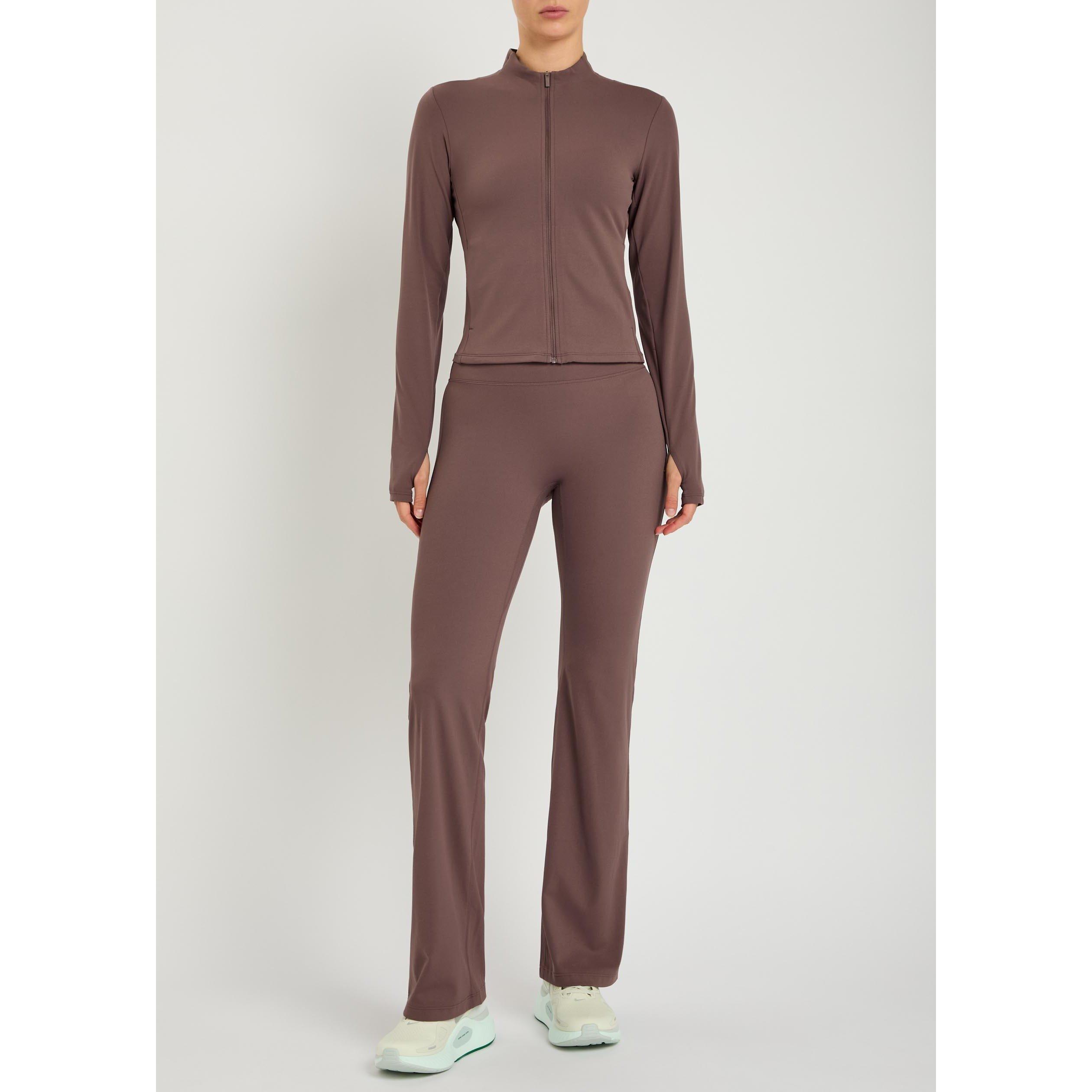 MAUVE - Nike - Women's Zenvy Full-Zip Long-Sleeve Slim-Fit Jacket - 5
