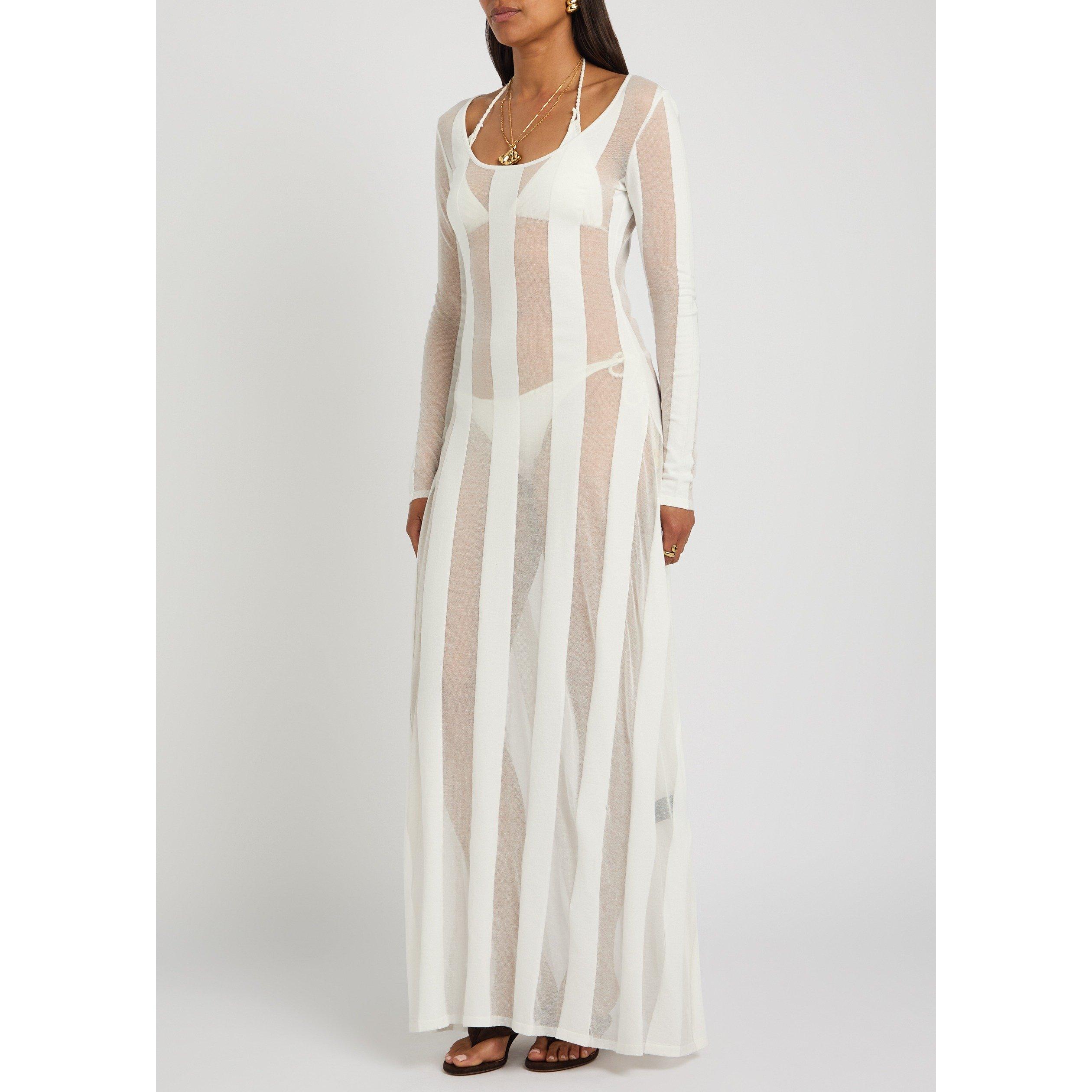 WHITE - Zeynep Arcay - SHEER KNIT GOWN - 2