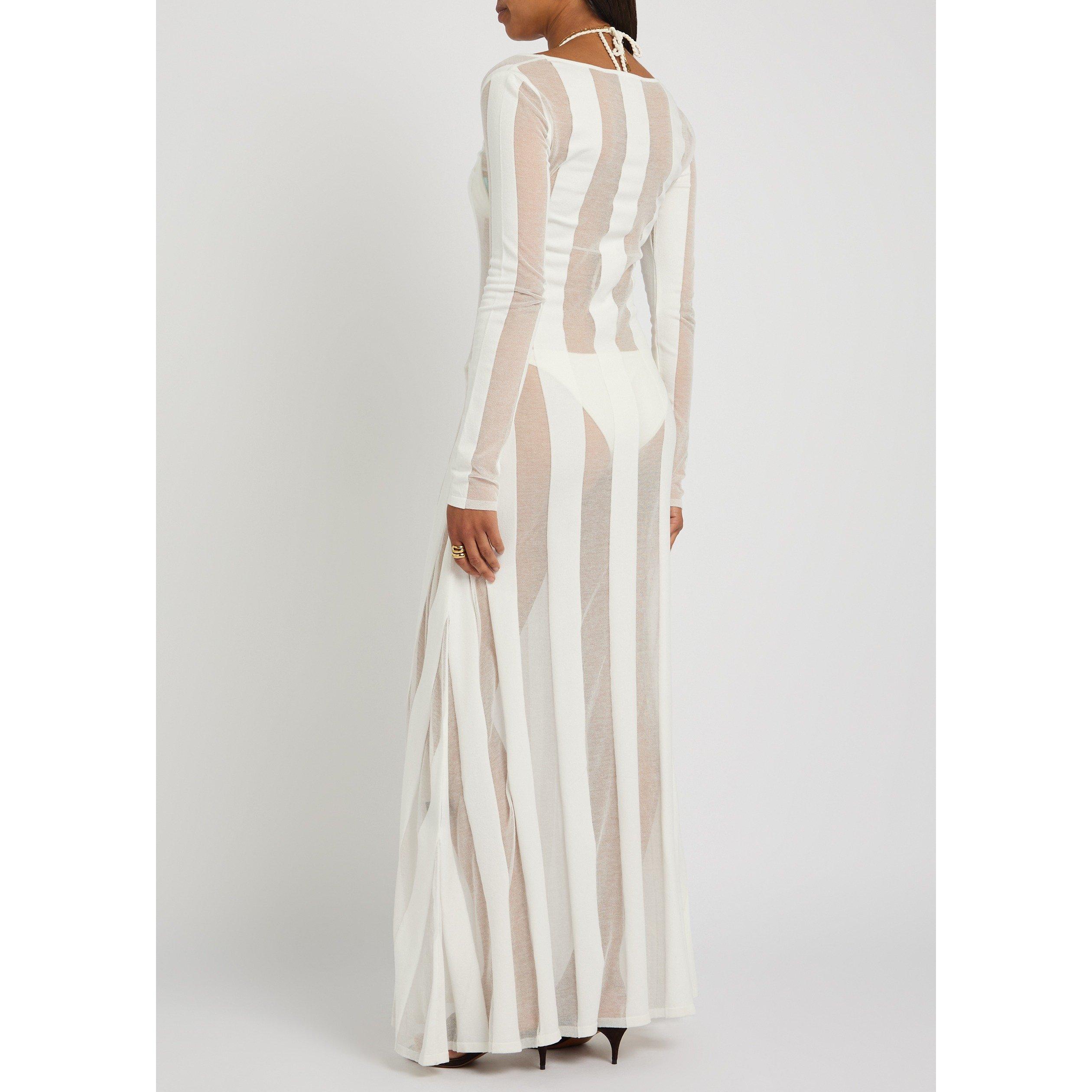 WHITE - Zeynep Arcay - SHEER KNIT GOWN - 3
