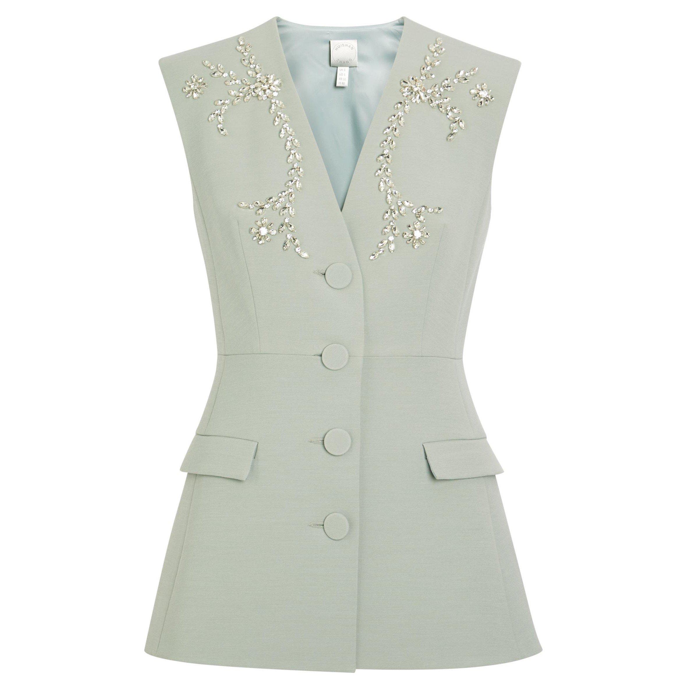 GREY - Huishan Zhang - Women's Sigrid Embellished Waistcoat - 1