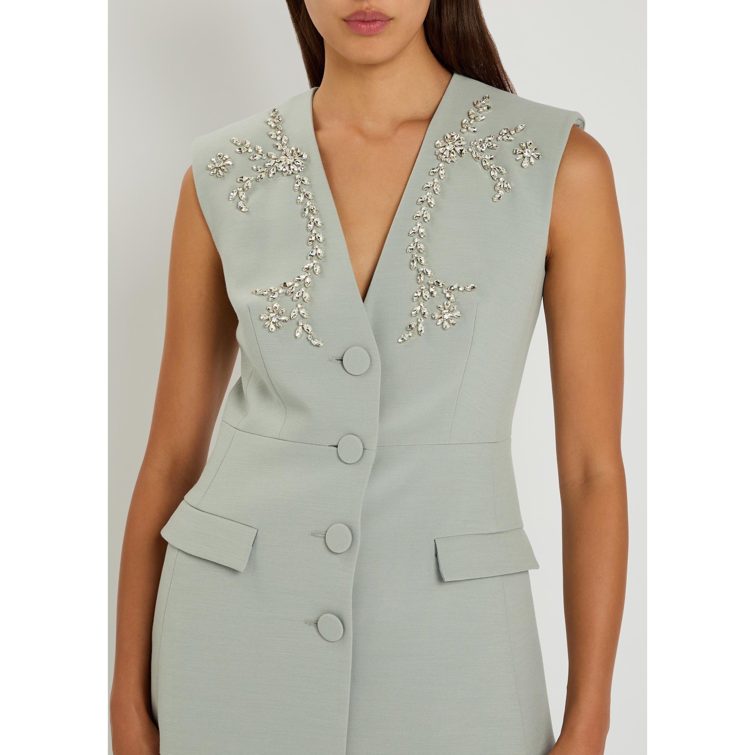 GREY - Huishan Zhang - Women's Sigrid Embellished Waistcoat - 4