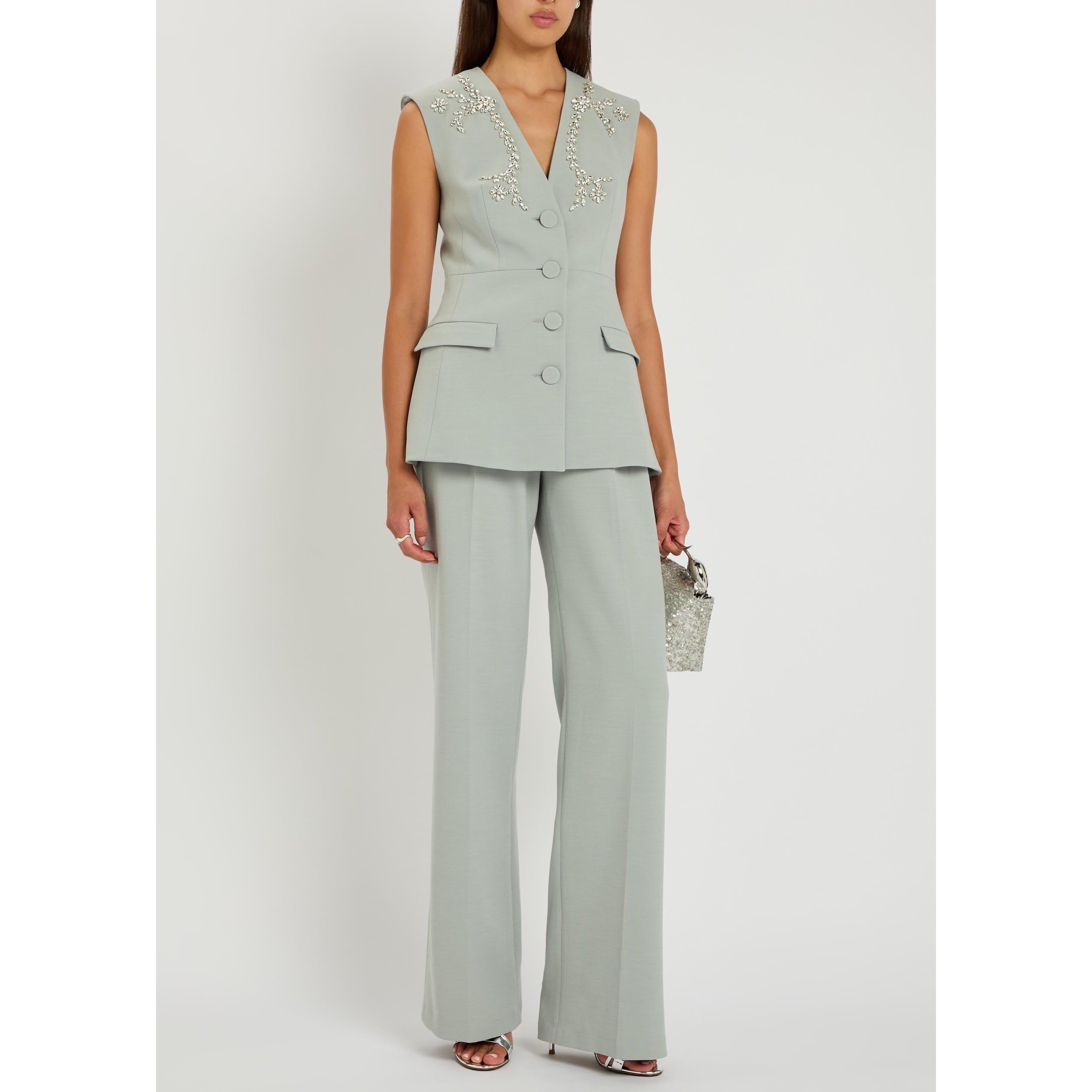 GREY - Huishan Zhang - Women's Sigrid Embellished Waistcoat - 5