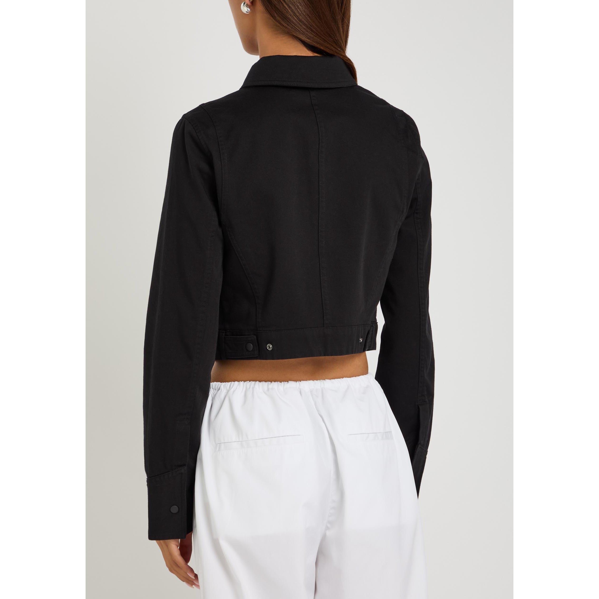 BLACK - Vince - J SHRUNKEN STRETCH COTTON JKT - 3