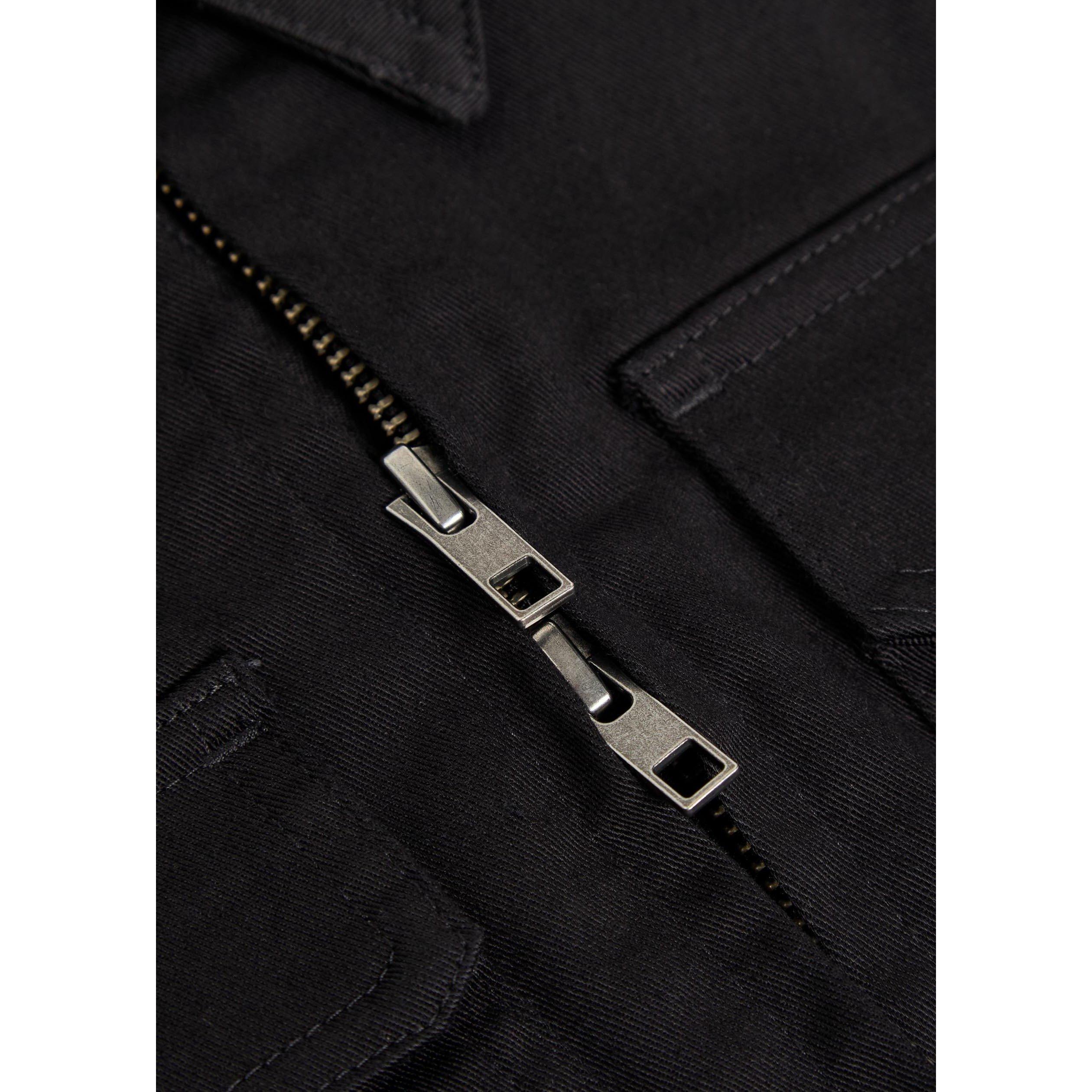 BLACK - Vince - J SHRUNKEN STRETCH COTTON JKT - 4