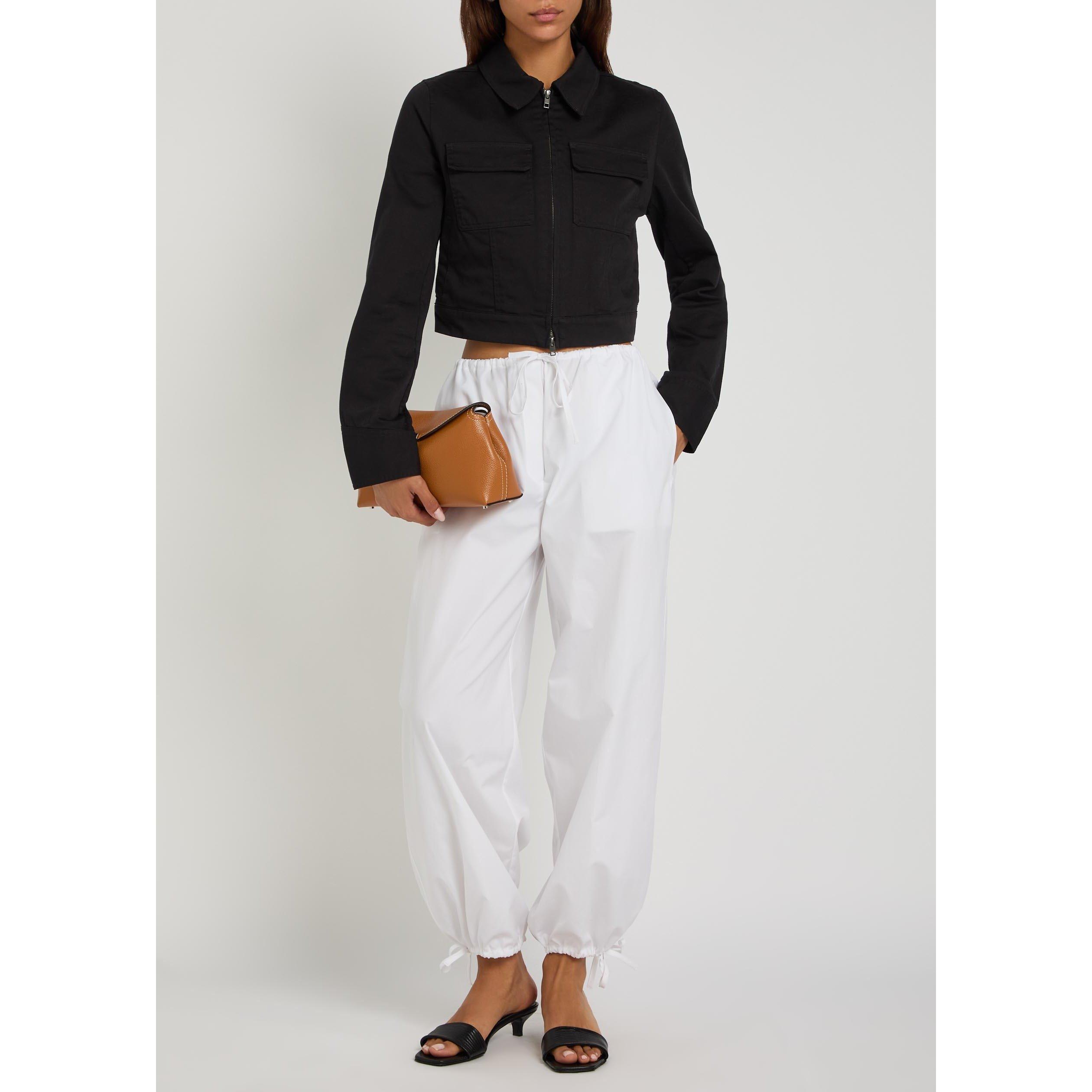 BLACK - Vince - J SHRUNKEN STRETCH COTTON JKT - 5