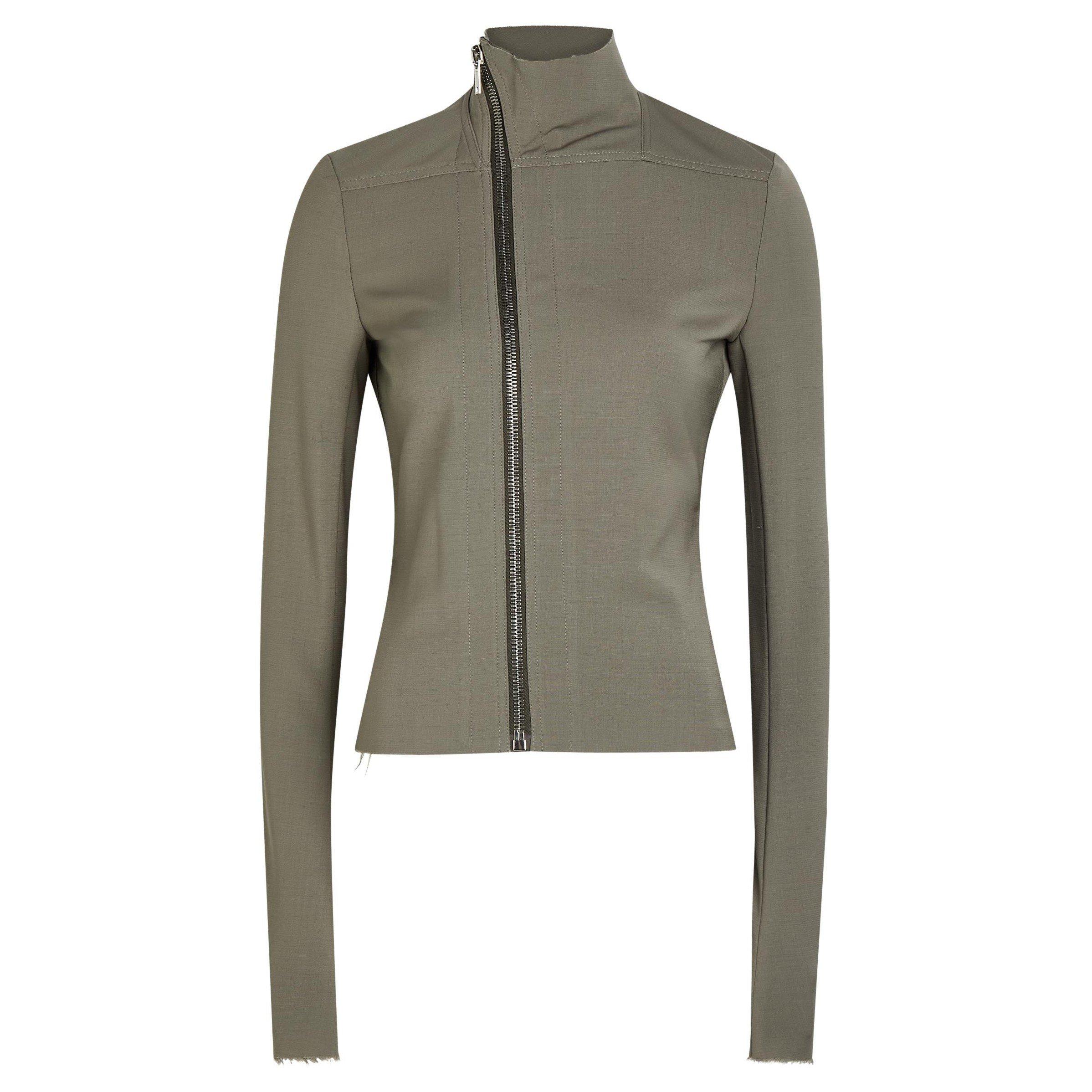 LIGHT GREY - Rick Owens - Women's Gary Wool Slim-Fit Softshell Jacket - 1