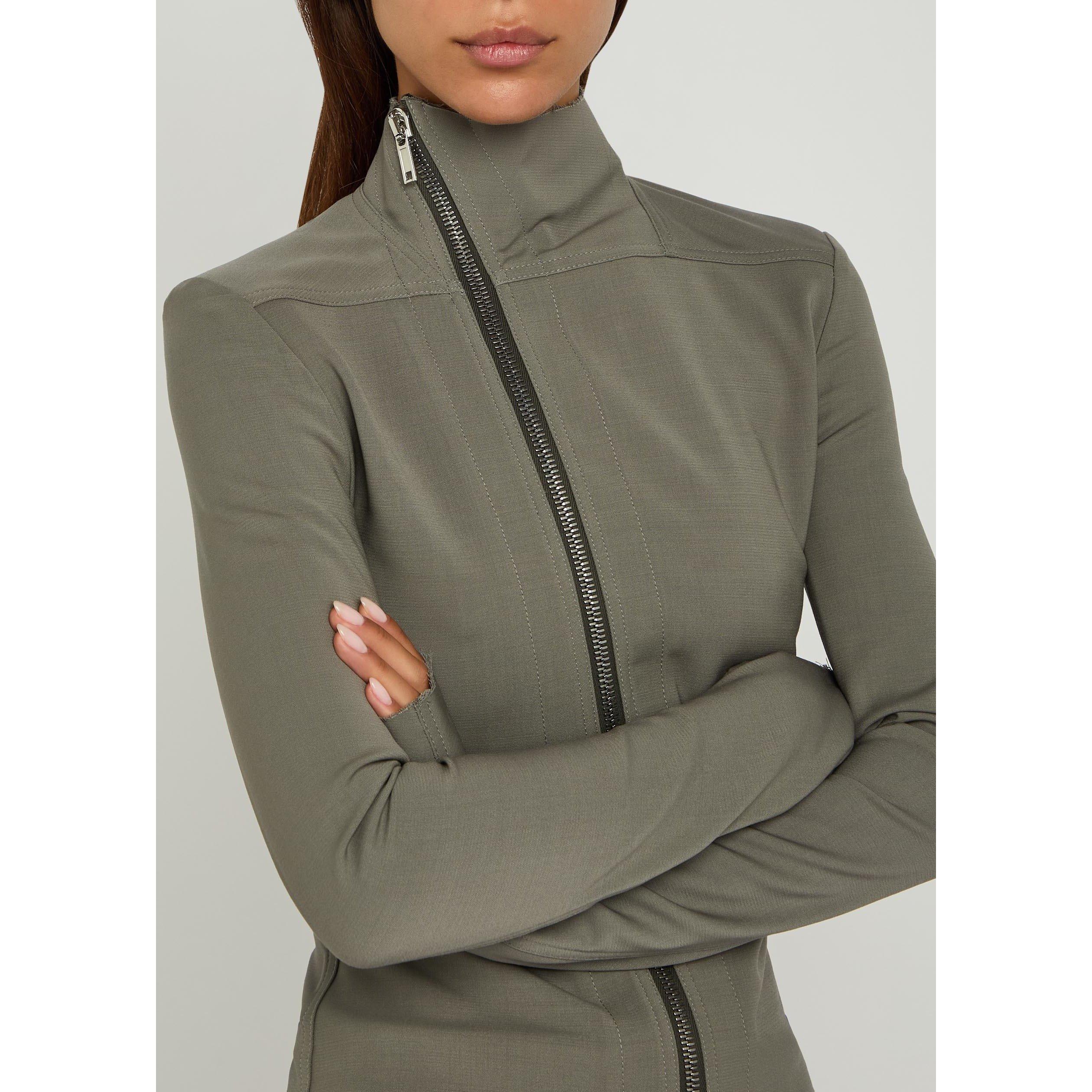 LIGHT GREY - Rick Owens - Women's Gary Wool Slim-Fit Softshell Jacket - 4