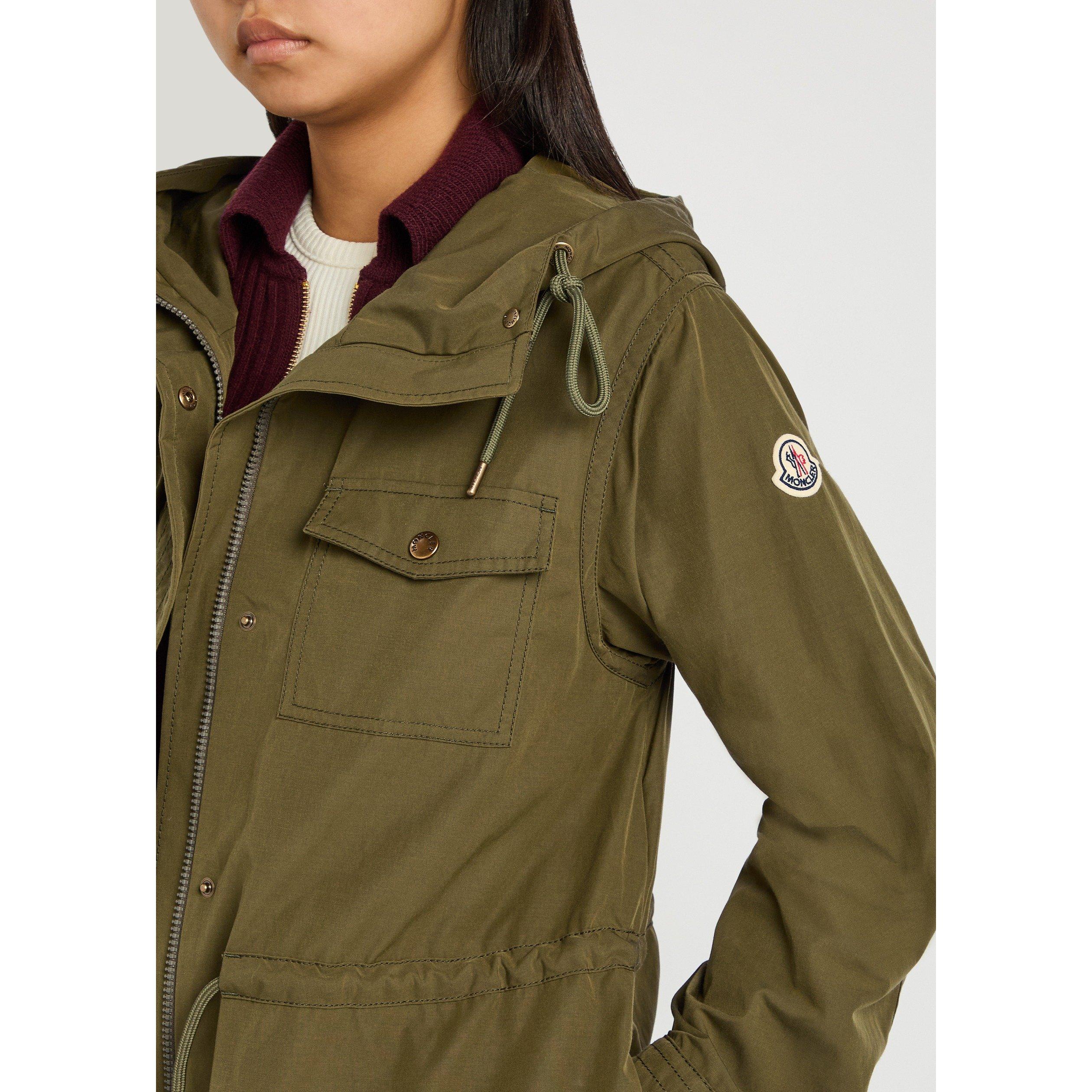 OLIVE - Moncler - Women's Serin Waxed Short Parka - 4