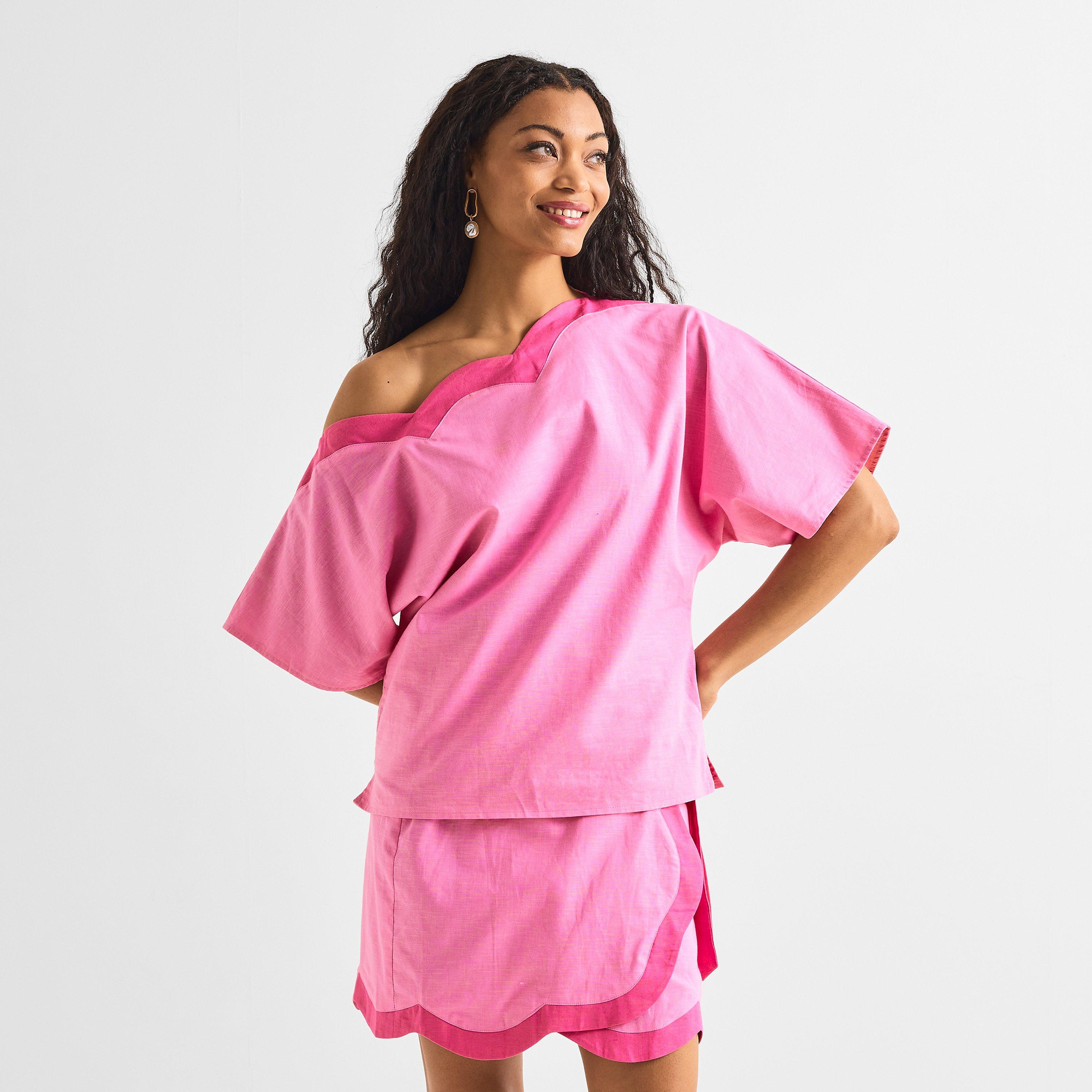 Pink - Never Fully Dressed - Scallop Tilly Top - 3