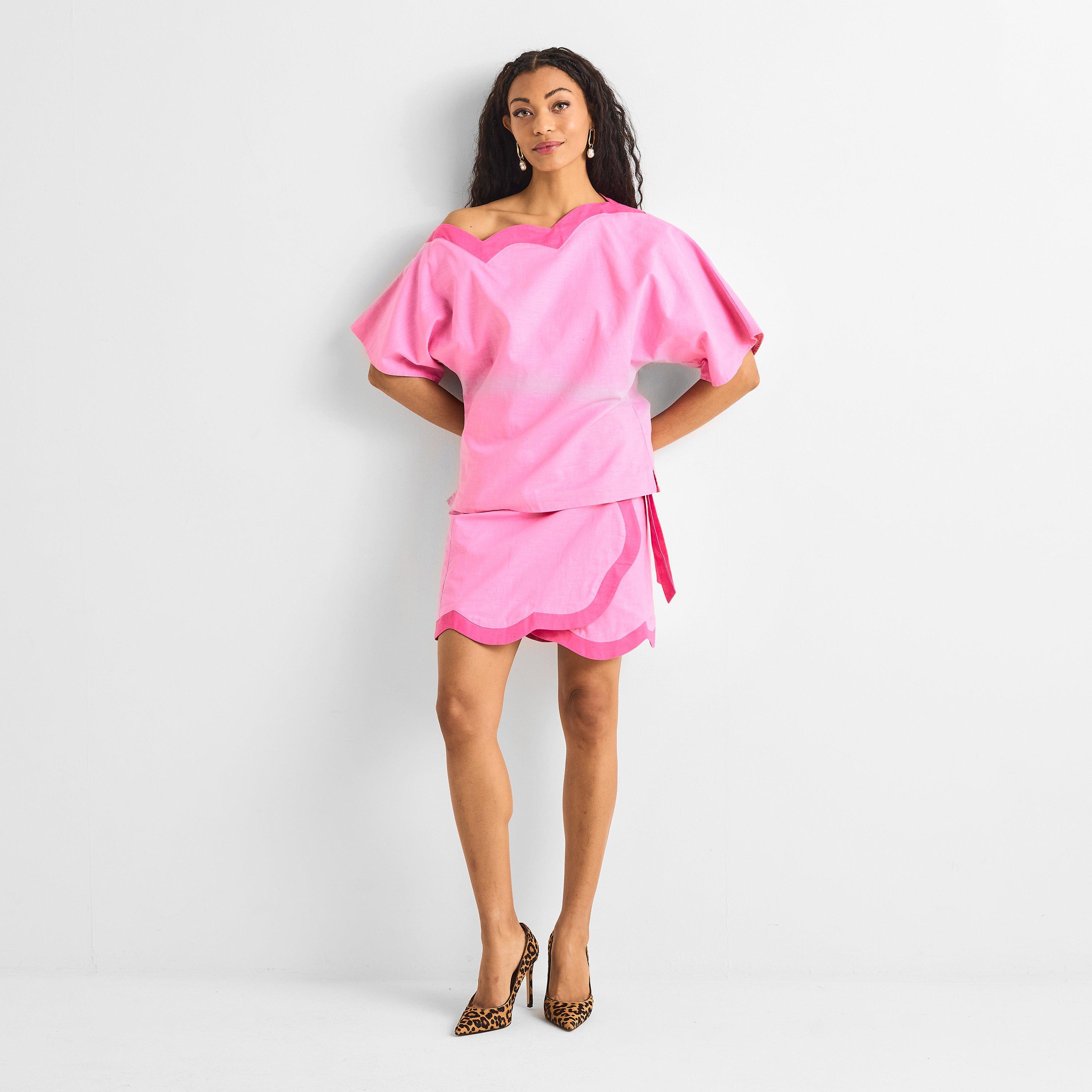 Pink - Never Fully Dressed - Scallop Tilly Top - 5