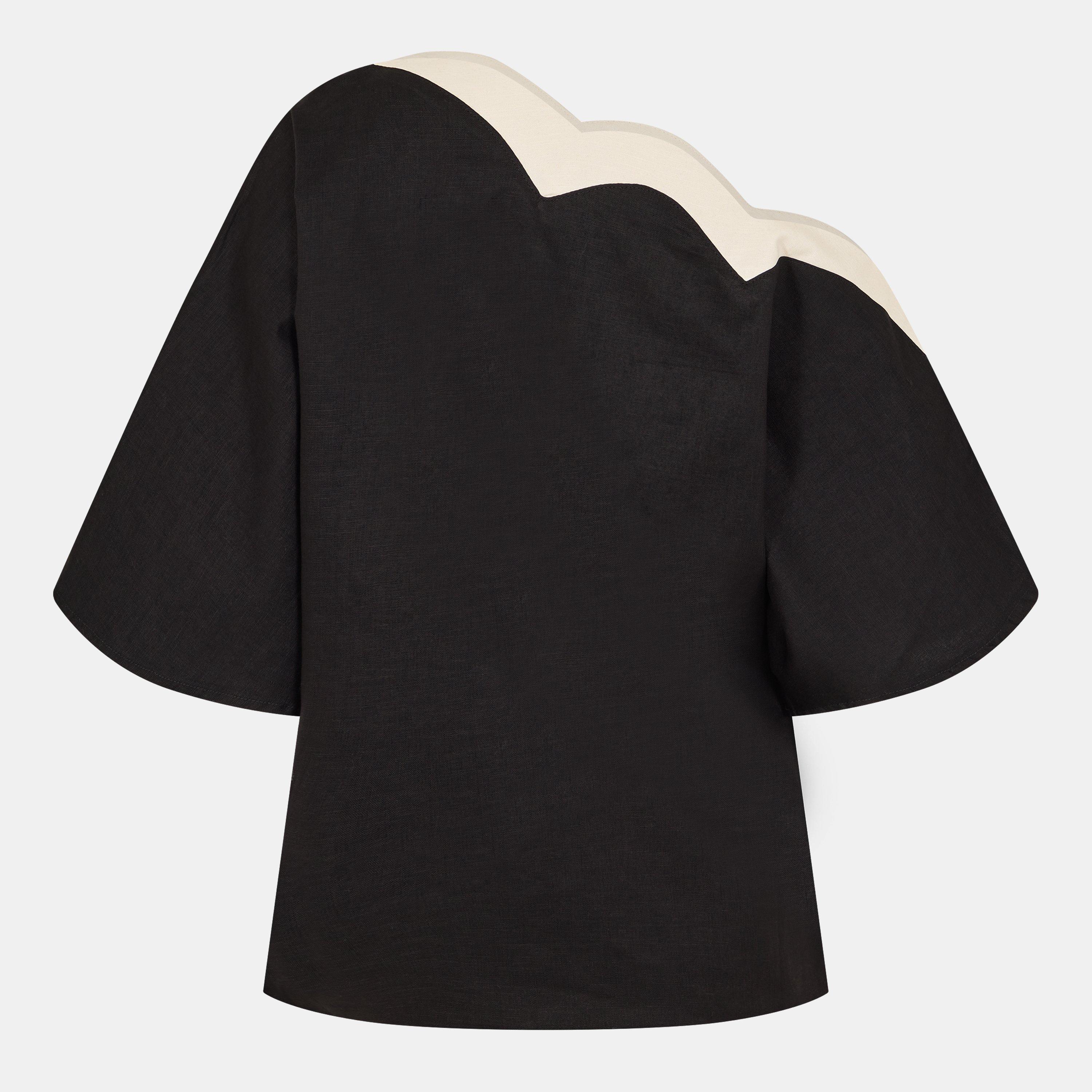 Black - Never Fully Dressed - Scallop Tilly Top - 2