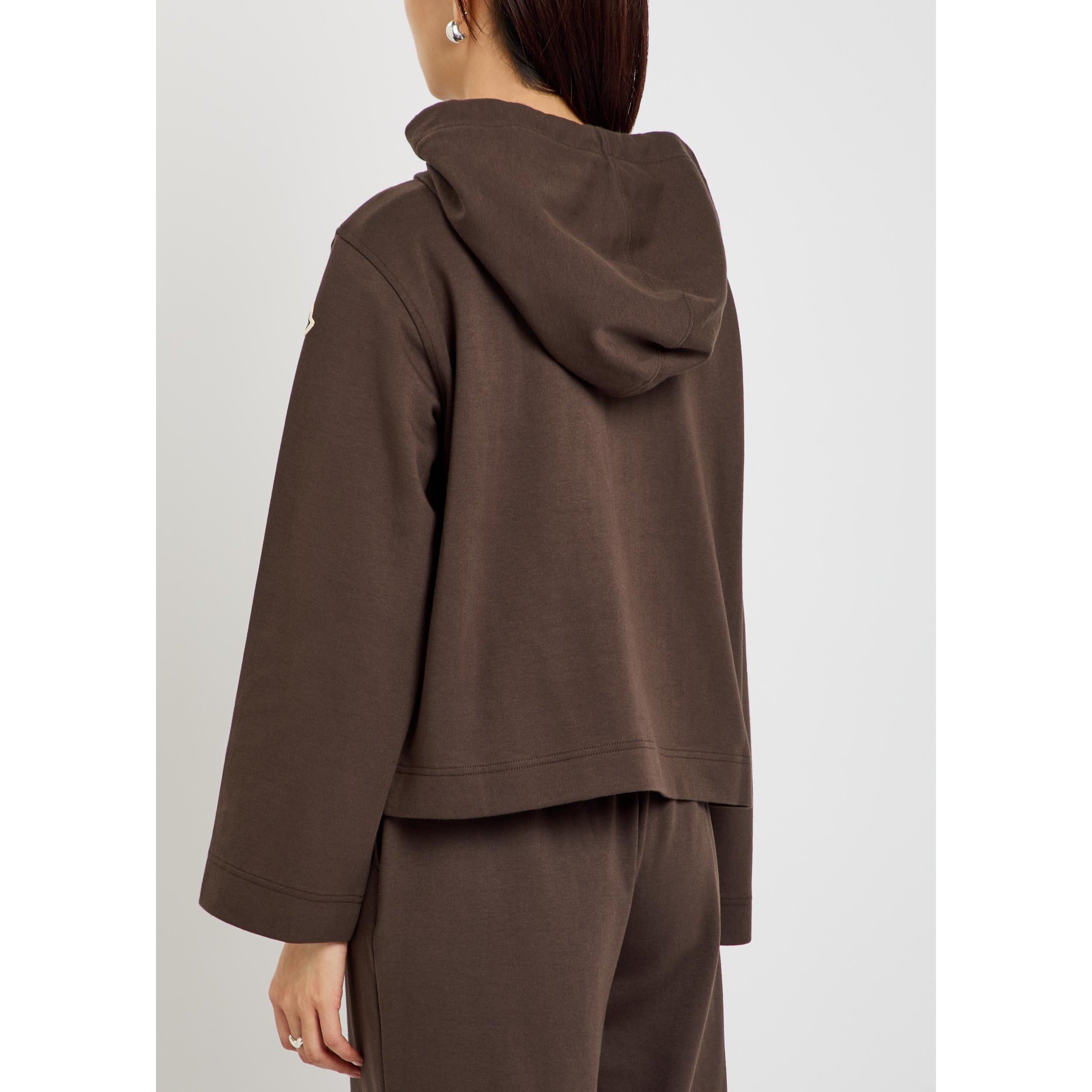 BROWN - Moncler - Women's Over the Head Cotton Hoodie - 3