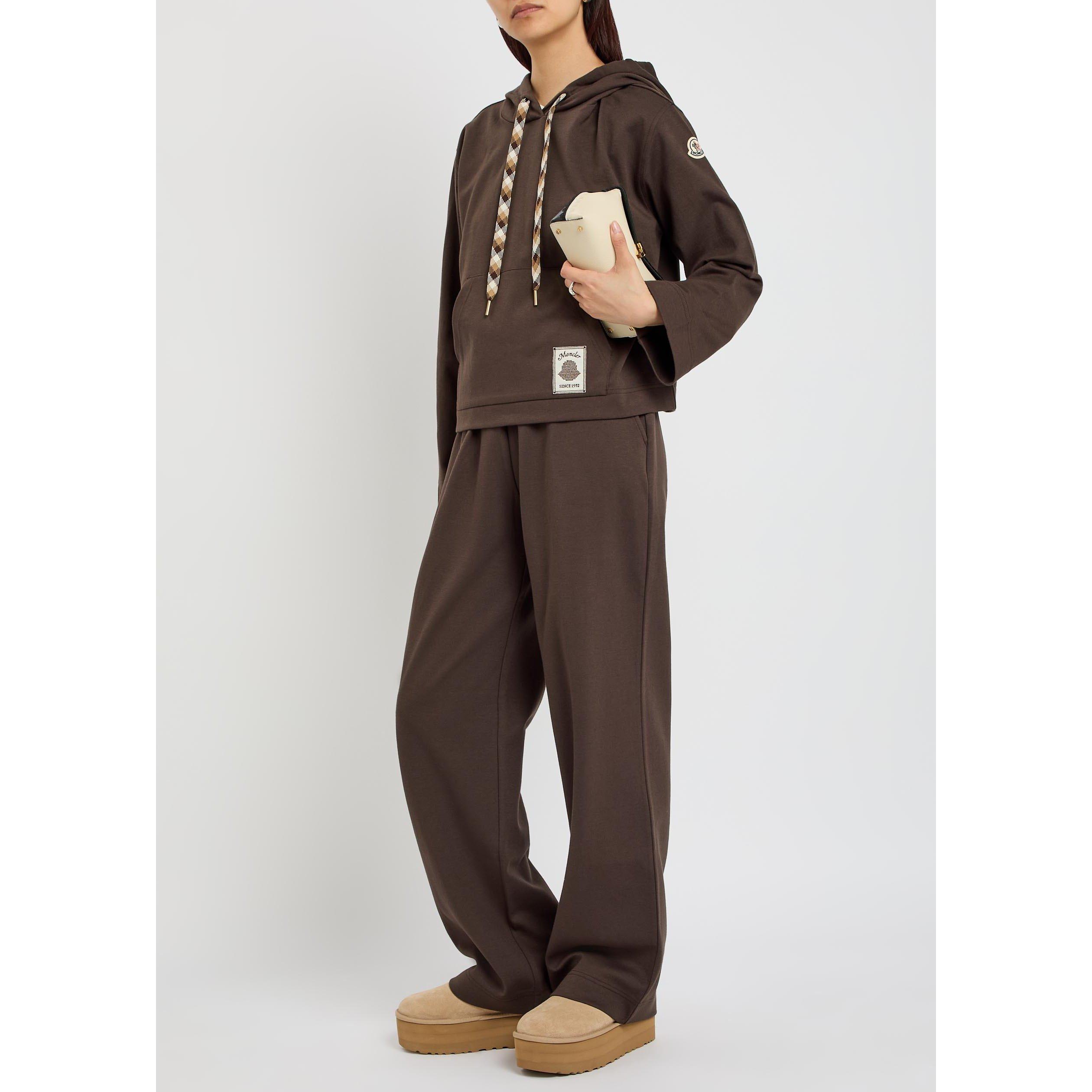 BROWN - Moncler - Women's Over the Head Cotton Hoodie - 5