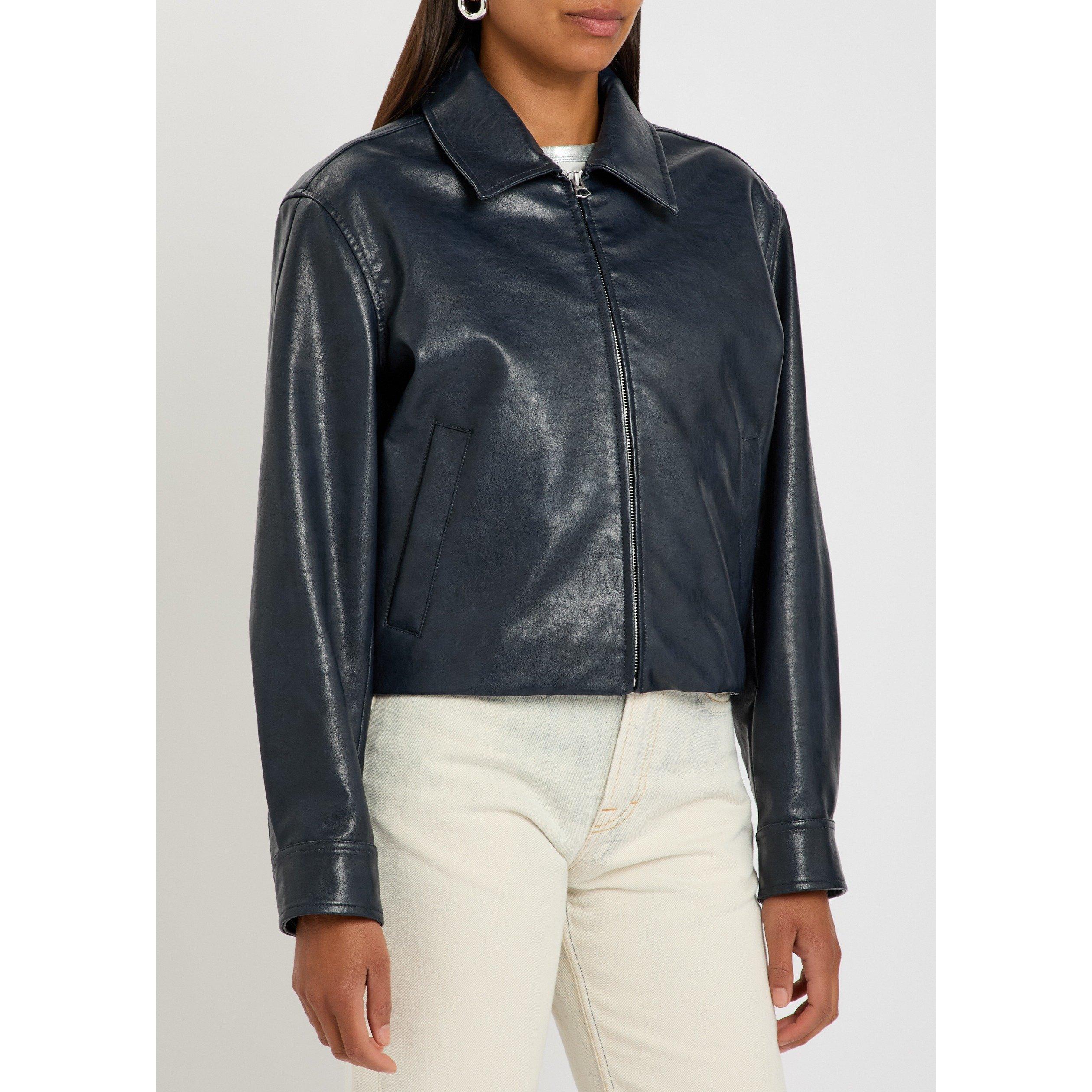 BLUE - Rag and Bone - KRISTA FAUX LEATHER JACKET - 2