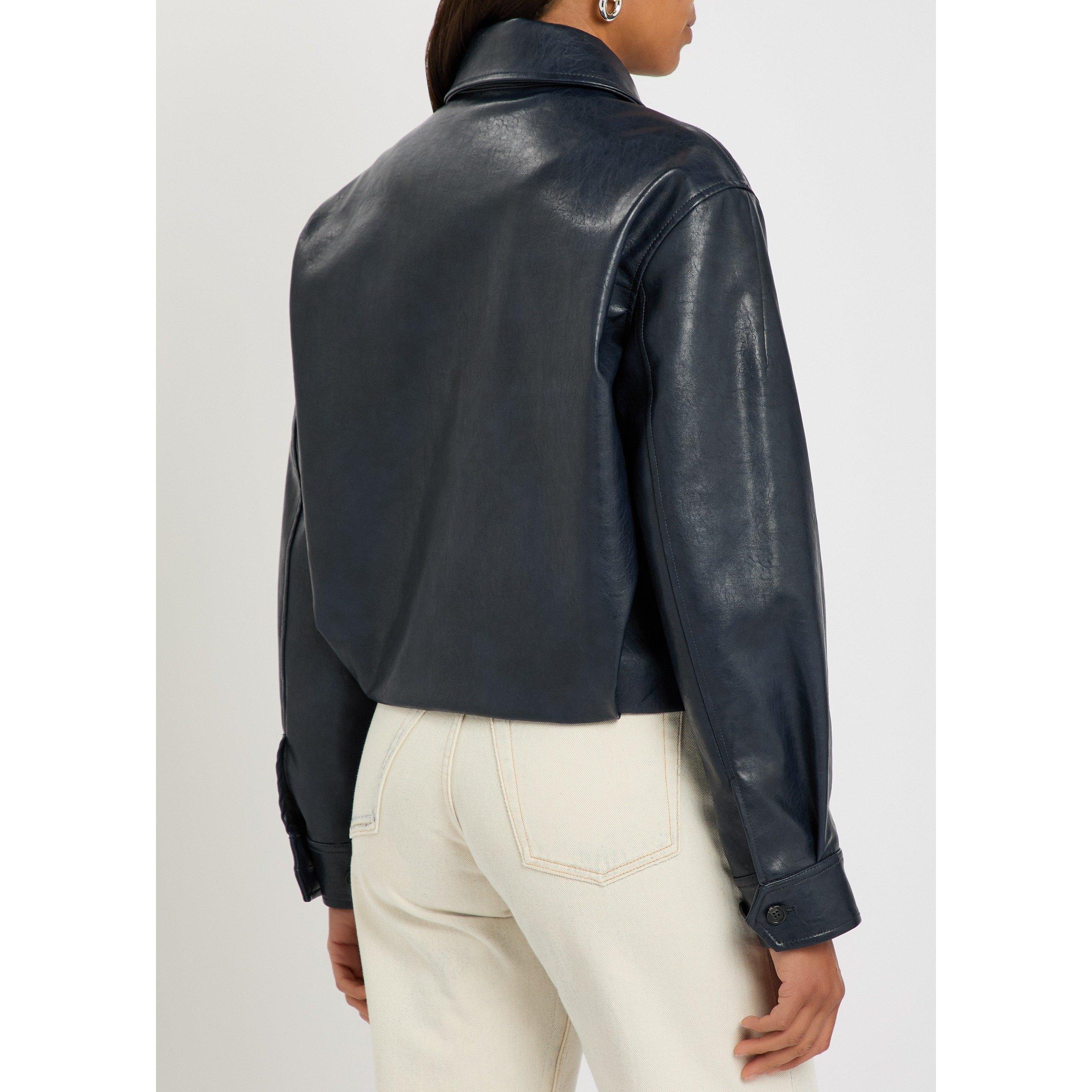 BLUE - Rag and Bone - KRISTA FAUX LEATHER JACKET - 3