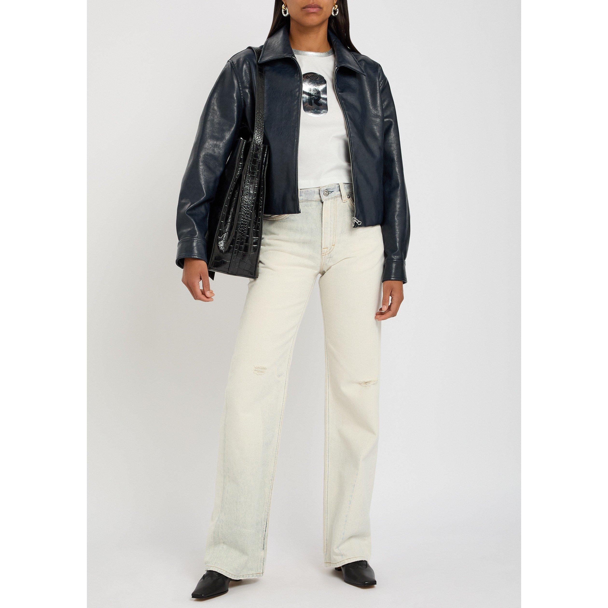 BLUE - Rag and Bone - KRISTA FAUX LEATHER JACKET - 5