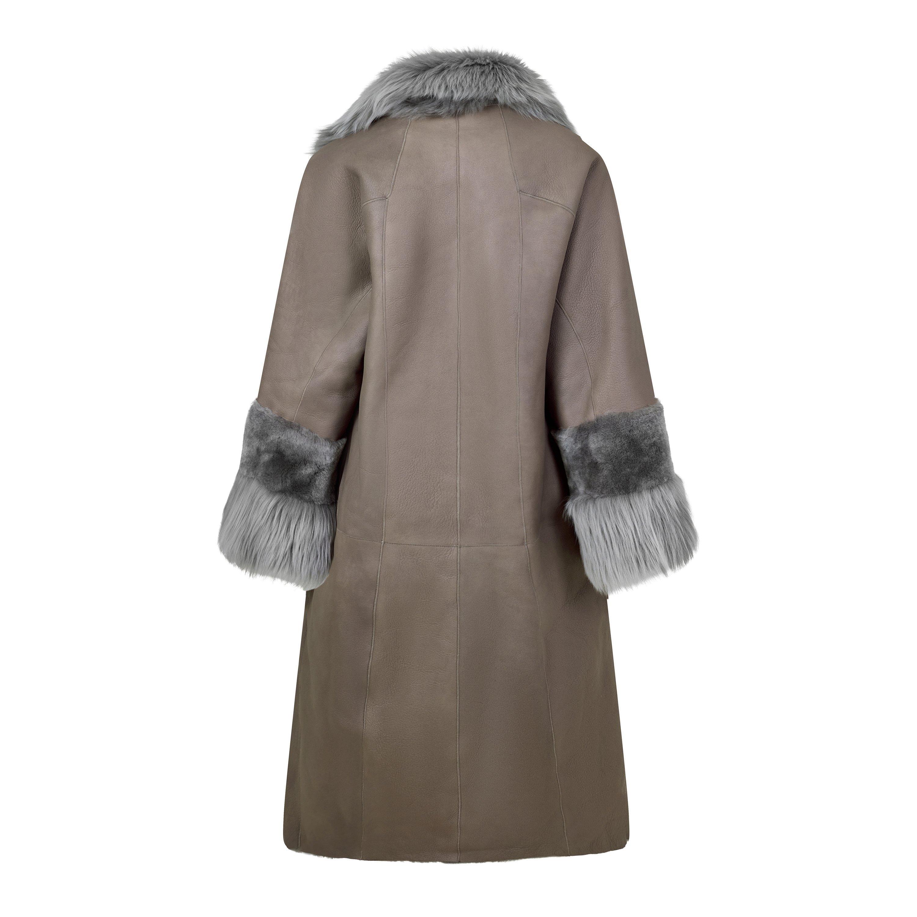 PEARL - Dom Goor - Women's CT Double Cuff Revers Sheepskin Overcoat - 2