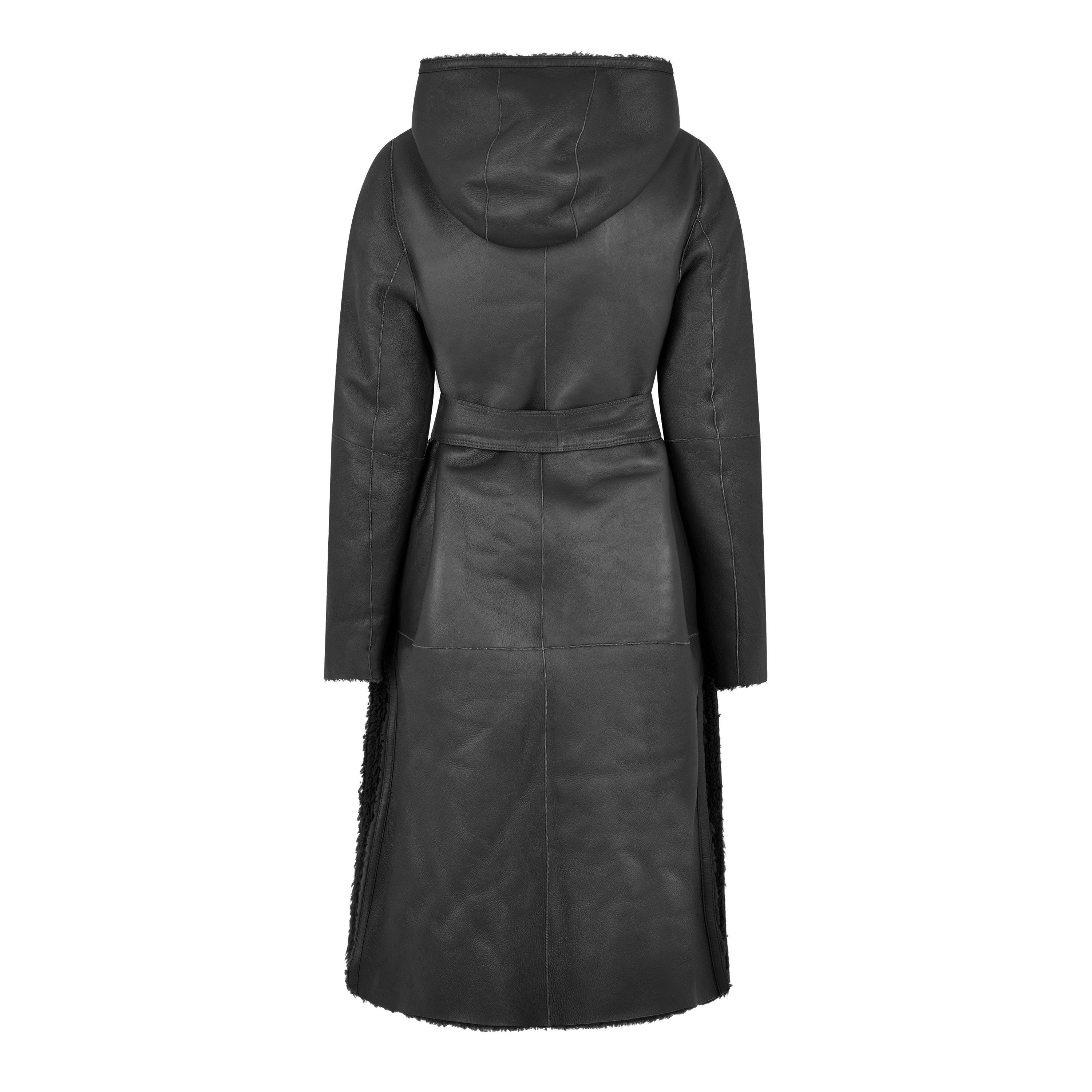 DARK GREY - Anne Vest - C CRETA COAT WITH HOOD - 2