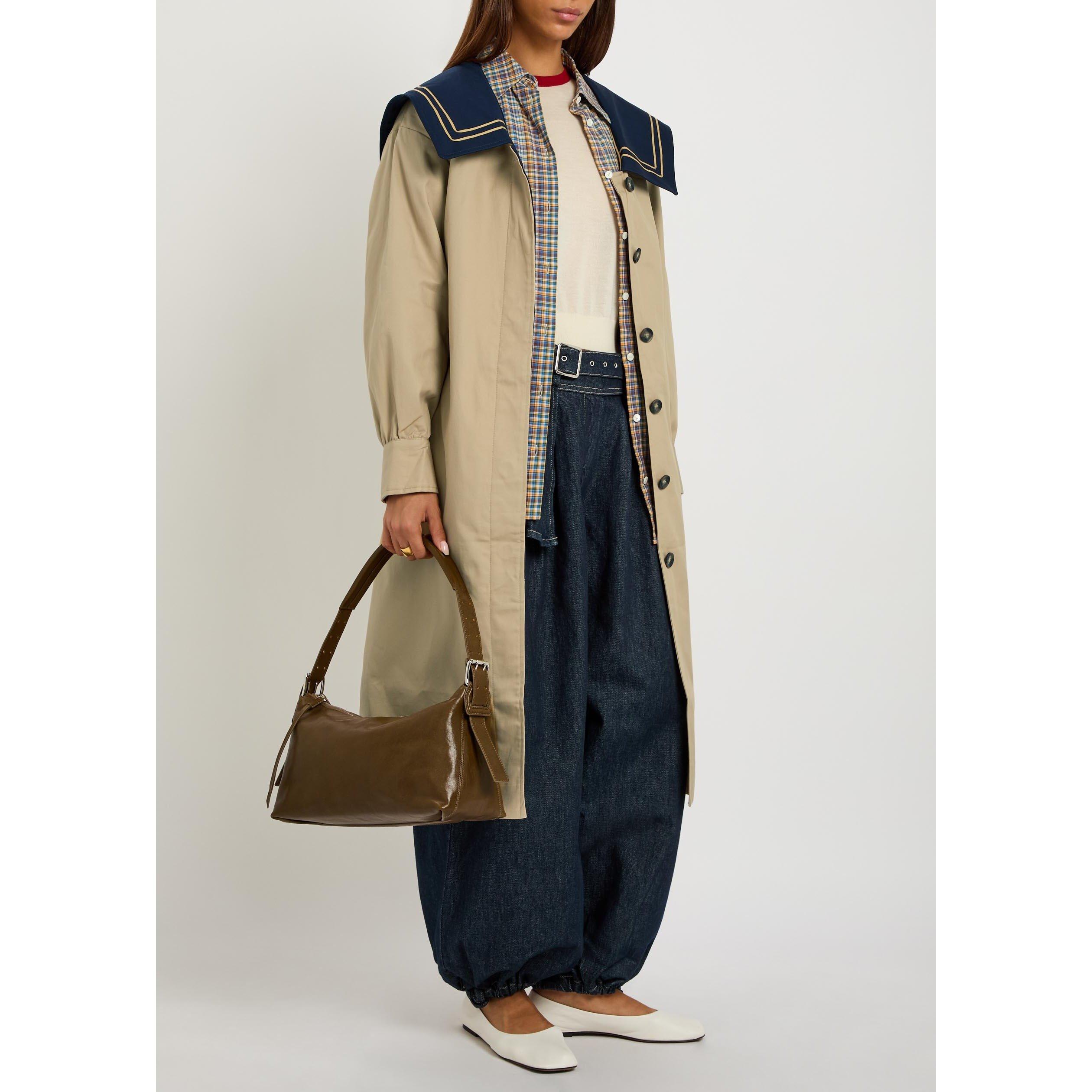 TAN - Damson Madder - Women's Ella Cotton Relaxed-Fit Trench Coat - 5
