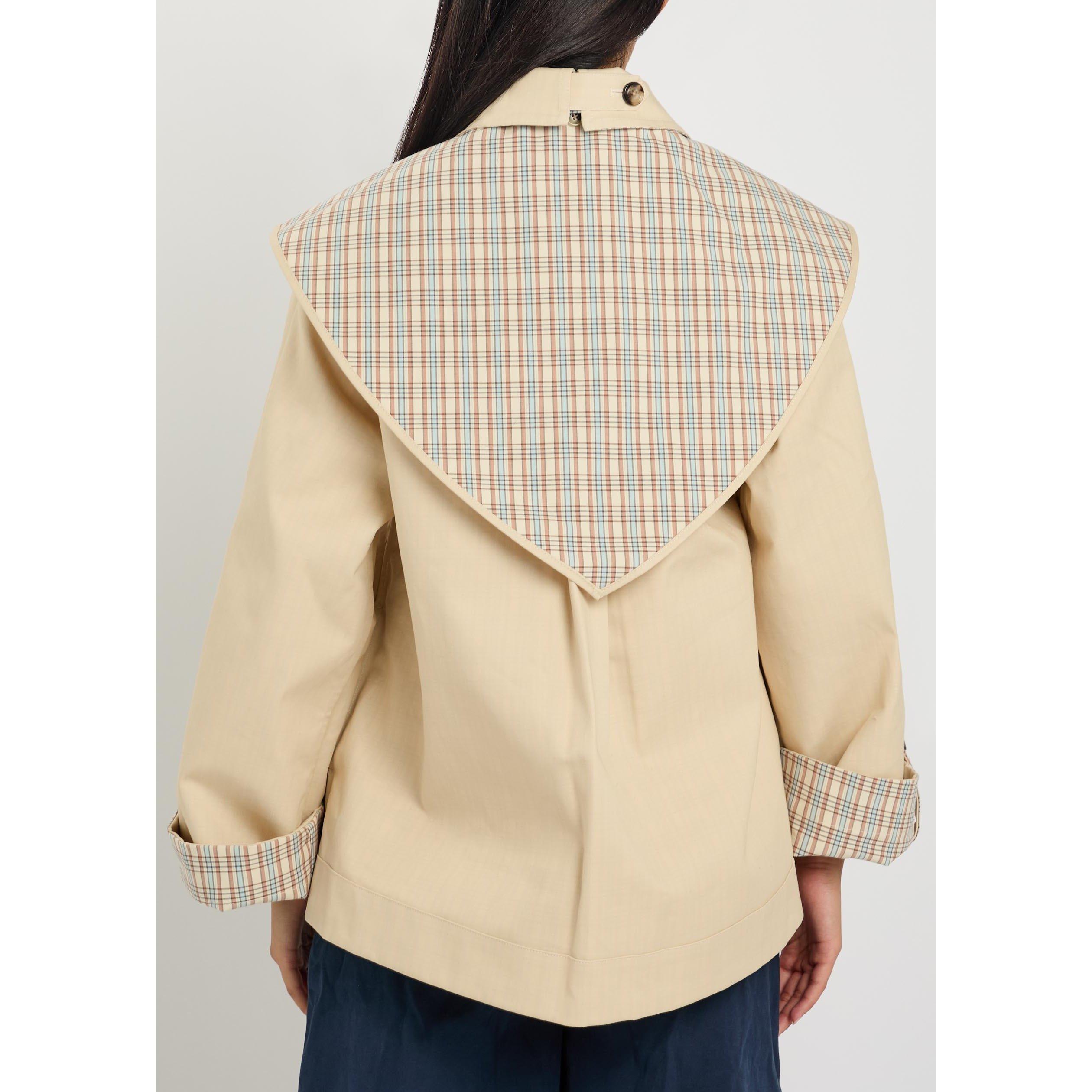 BEIGE - Damson Madder - C JERRY REVERSIBLE CROP TRENCH - 3