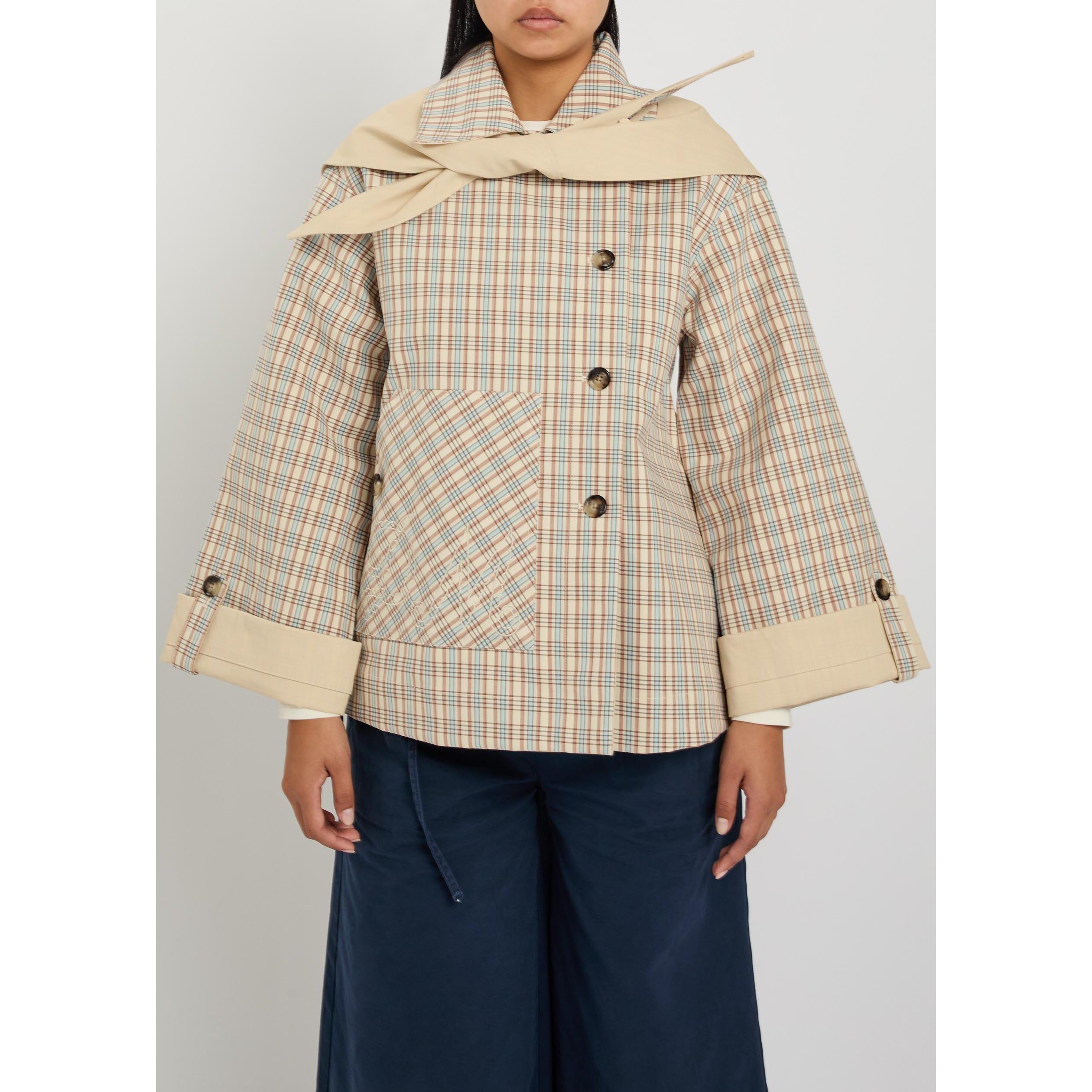 BEIGE - Damson Madder - C JERRY REVERSIBLE CROP TRENCH - 5