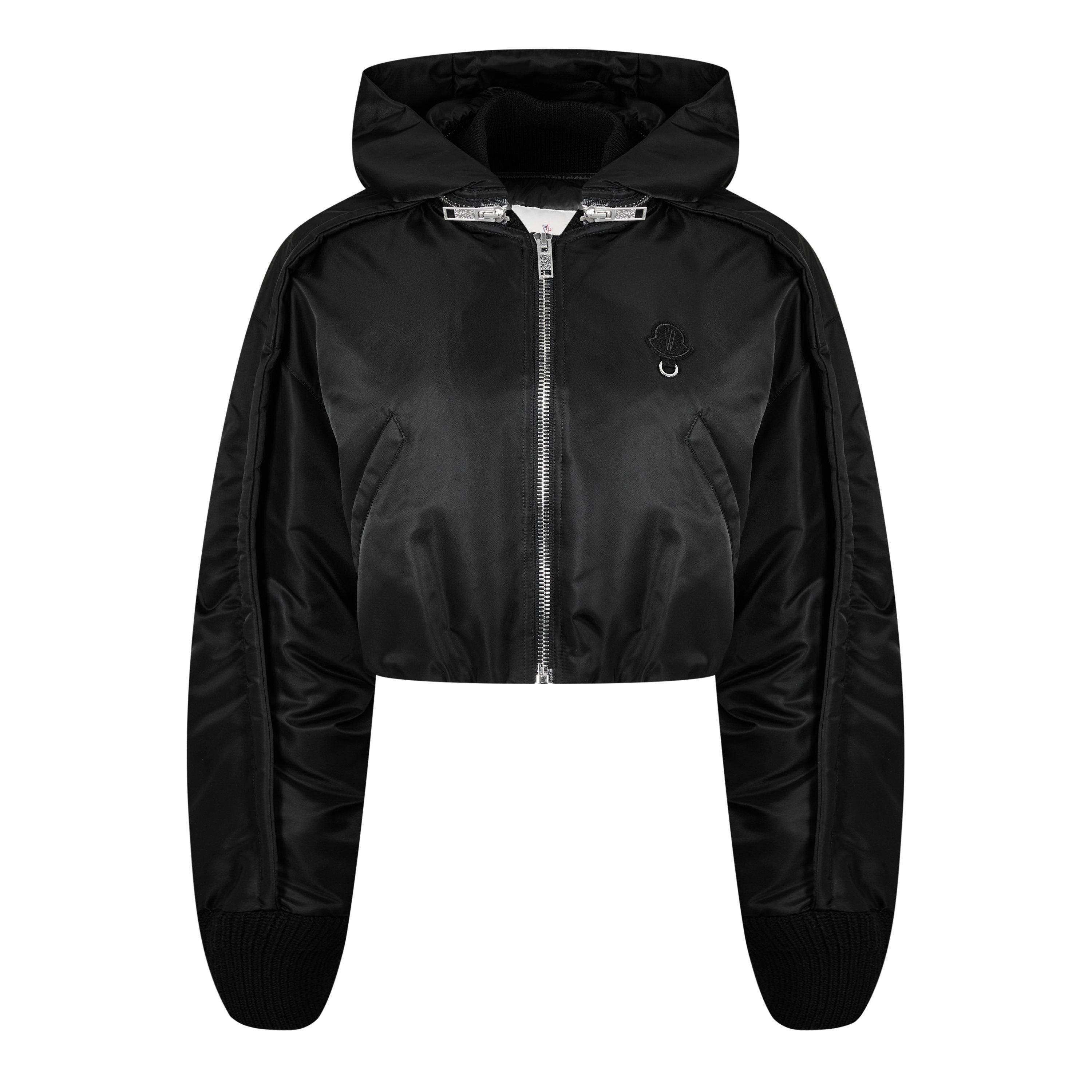 Black 999 - Moncler x Willow Smith - Women's Malek Detachable Hood Cropped Long Sleeve Down Bomber Jacket - 5