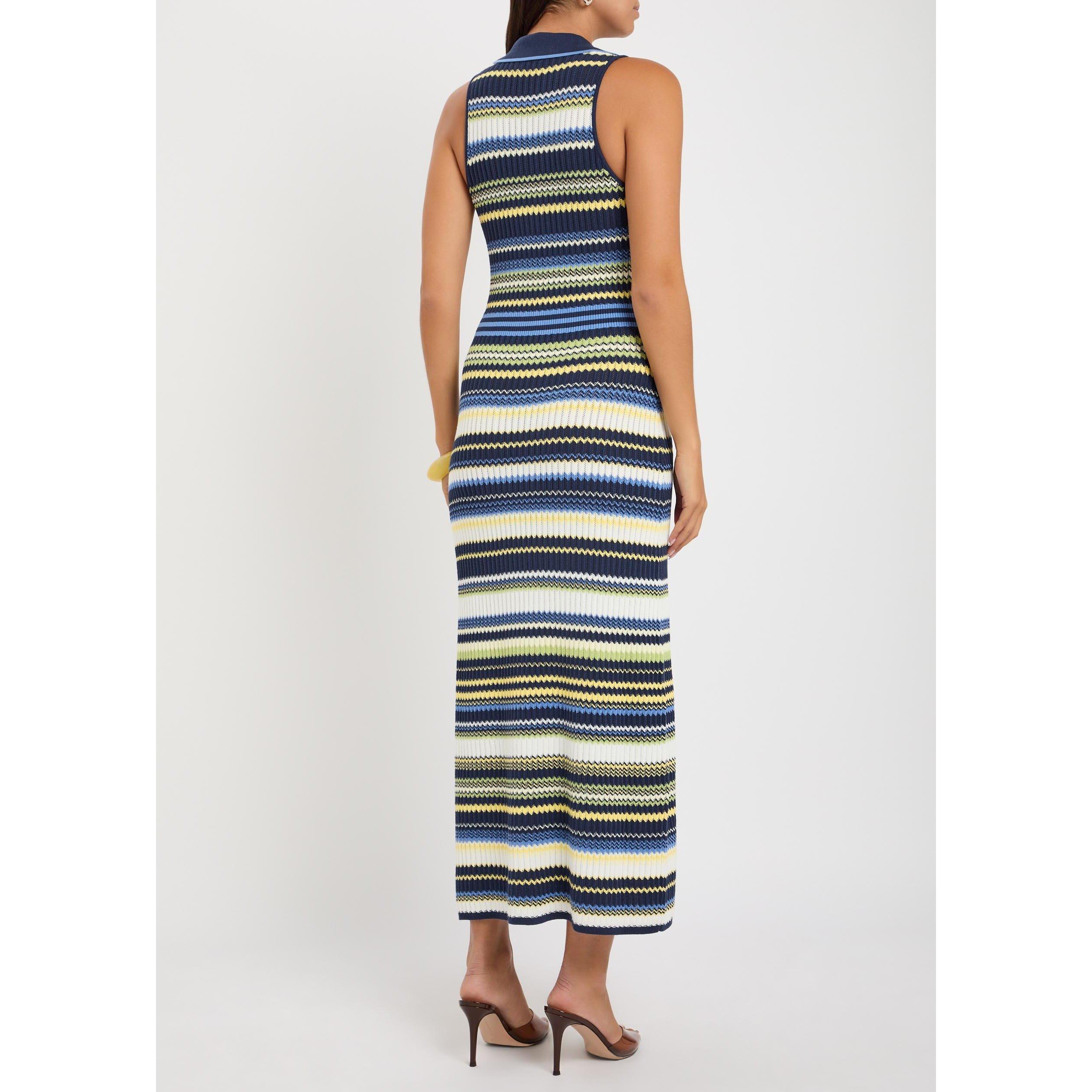 NAVY AND OTHER - Jonathan Simkhai - Women's Kerrin Cotton Knitted Dress - 3