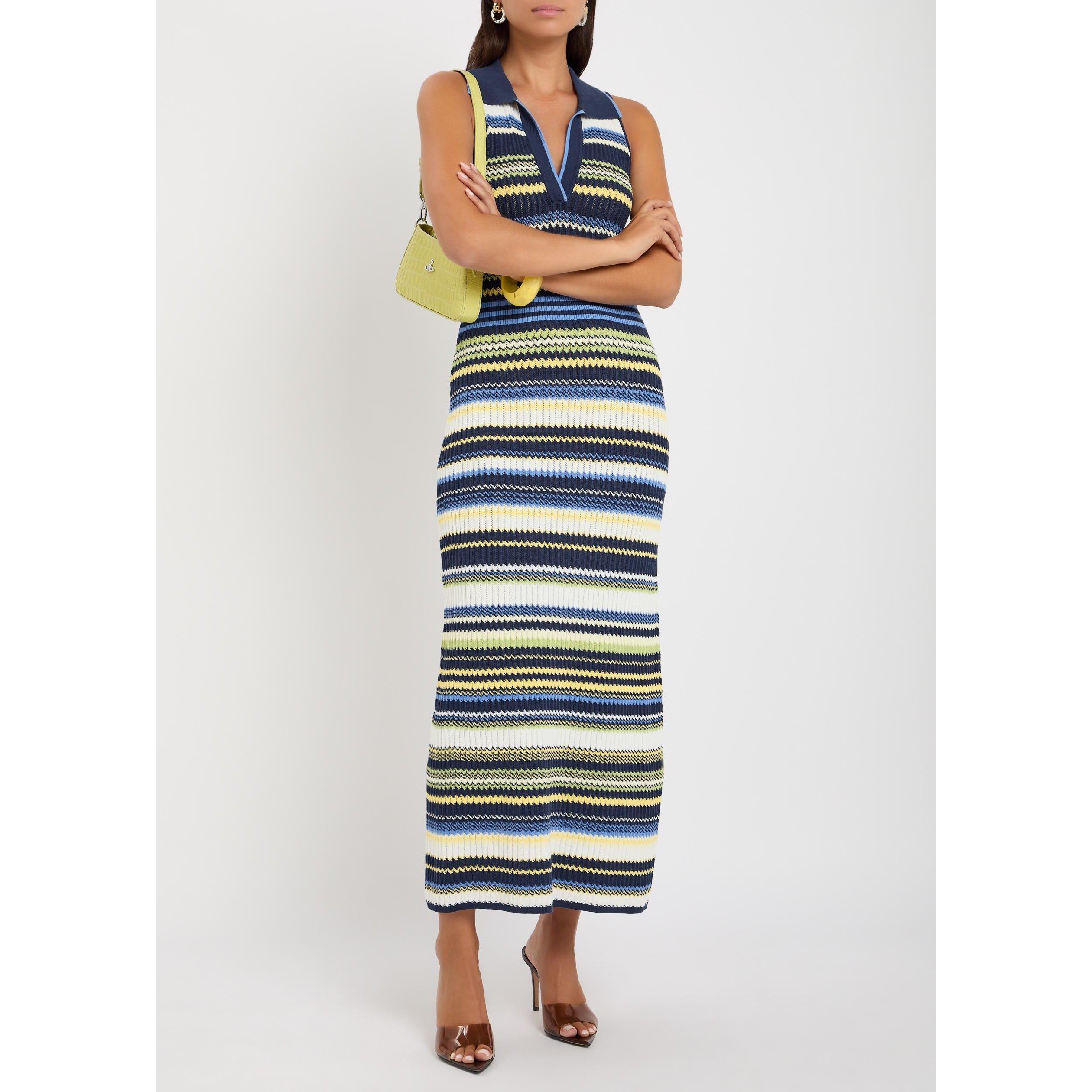 NAVY AND OTHER - Jonathan Simkhai - Women's Kerrin Cotton Knitted Dress - 5