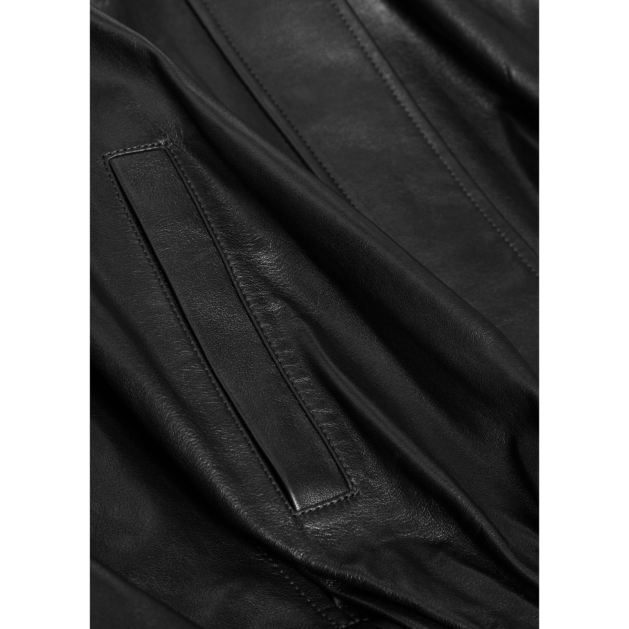 BLACK - Jonathan Simkhai - Women's Jada Cape Oversized-Fit Leather Jacket - 4
