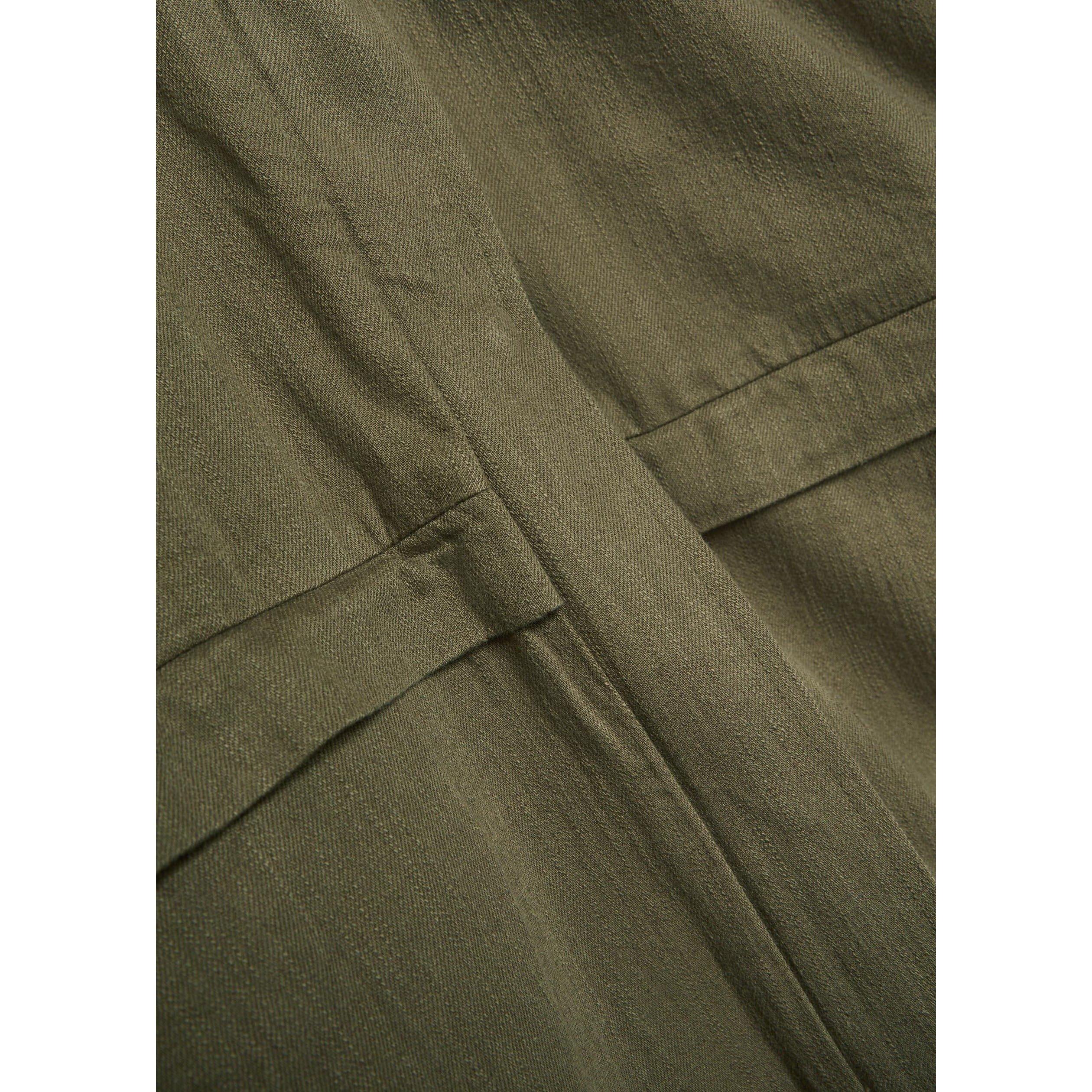 OLIVE - Eileen Fisher - Women's Cotton-Linen Funnel-Neck Jacket - 4