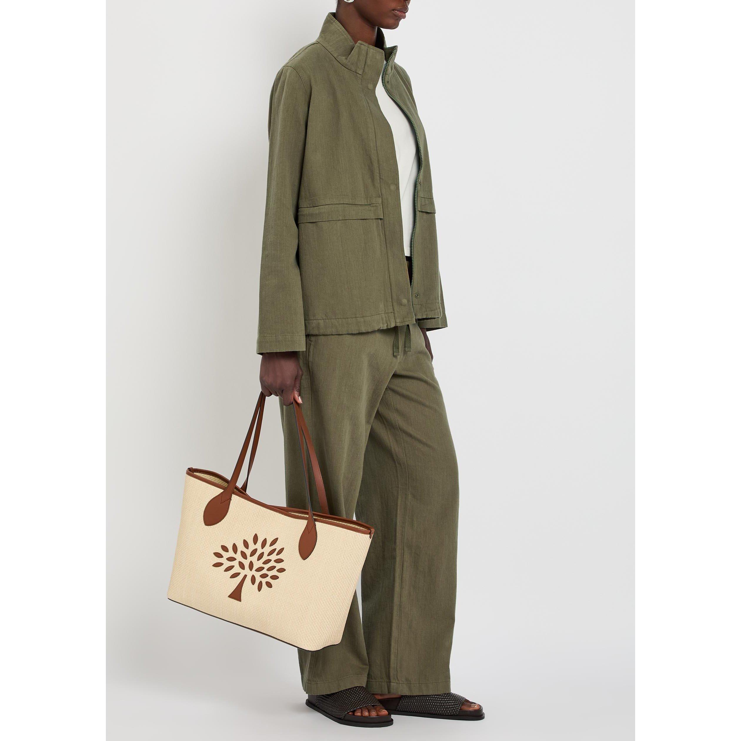OLIVE - Eileen Fisher - Women's Cotton-Linen Funnel-Neck Jacket - 5