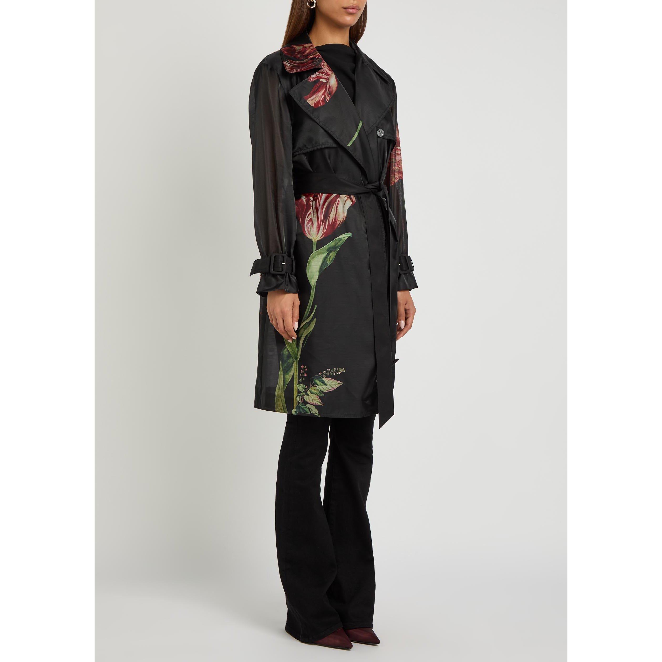 BLACK AND OTHER - Alice And Olivia - C Silvia Sheer Combo Trench - 2
