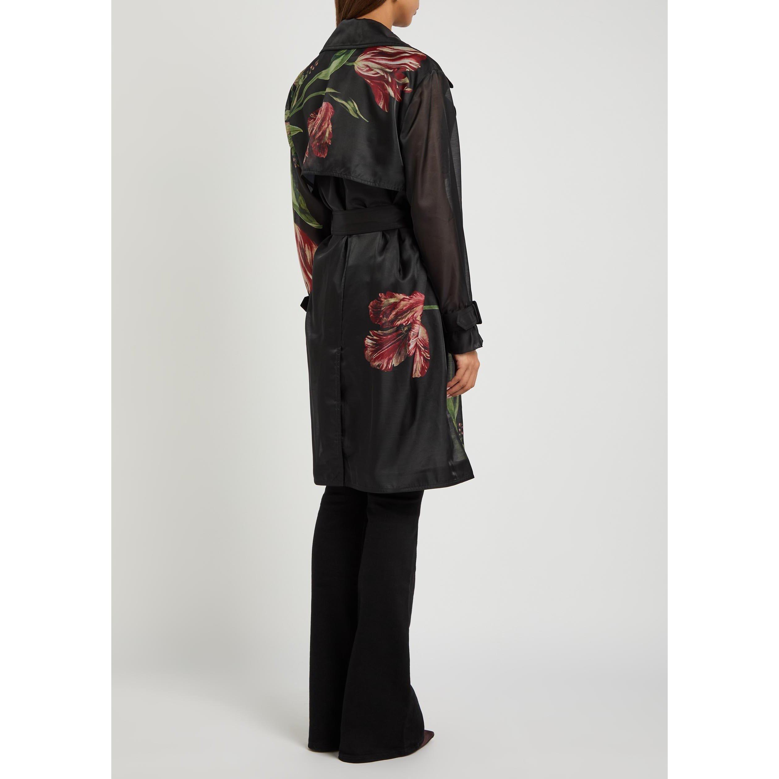 BLACK AND OTHER - Alice And Olivia - C Silvia Sheer Combo Trench - 3