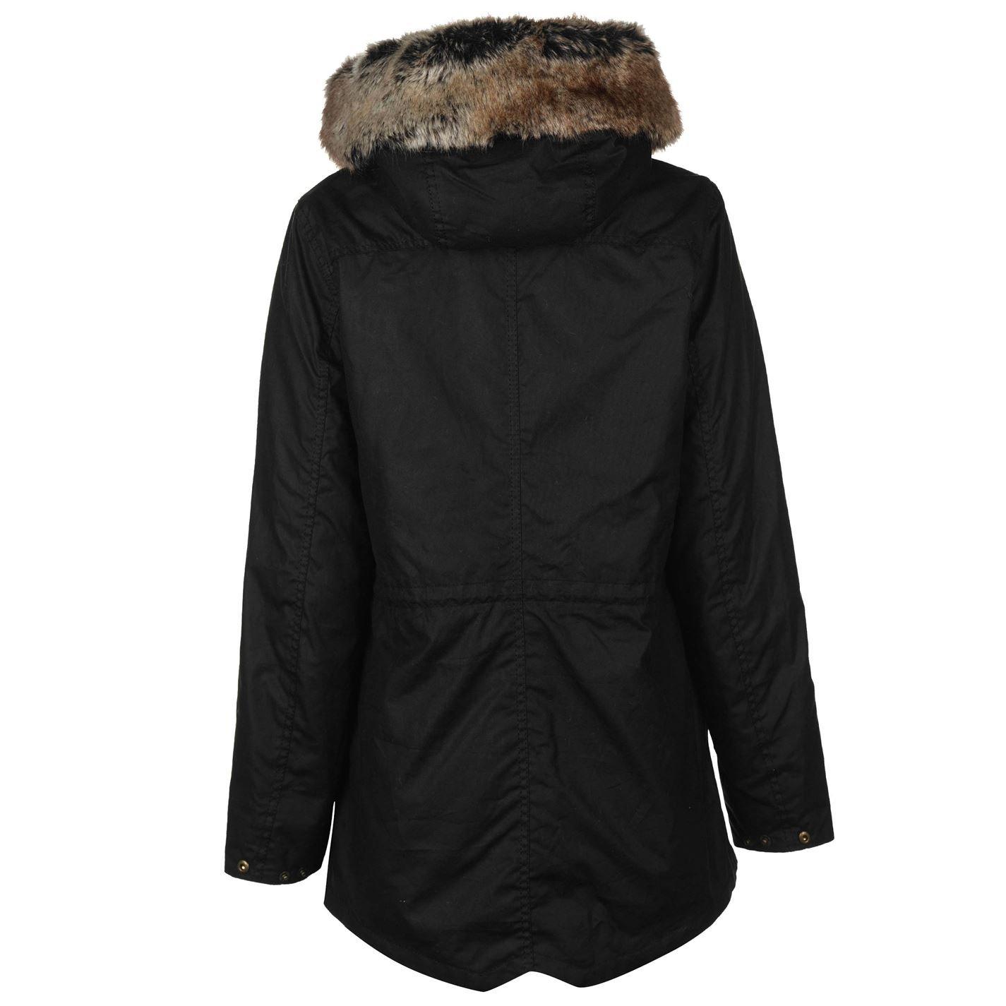 Black - Barbour - Women's Kelsall Water Resistant Waxed Cotton Hooded Mid-Length Wax Jacket - 8