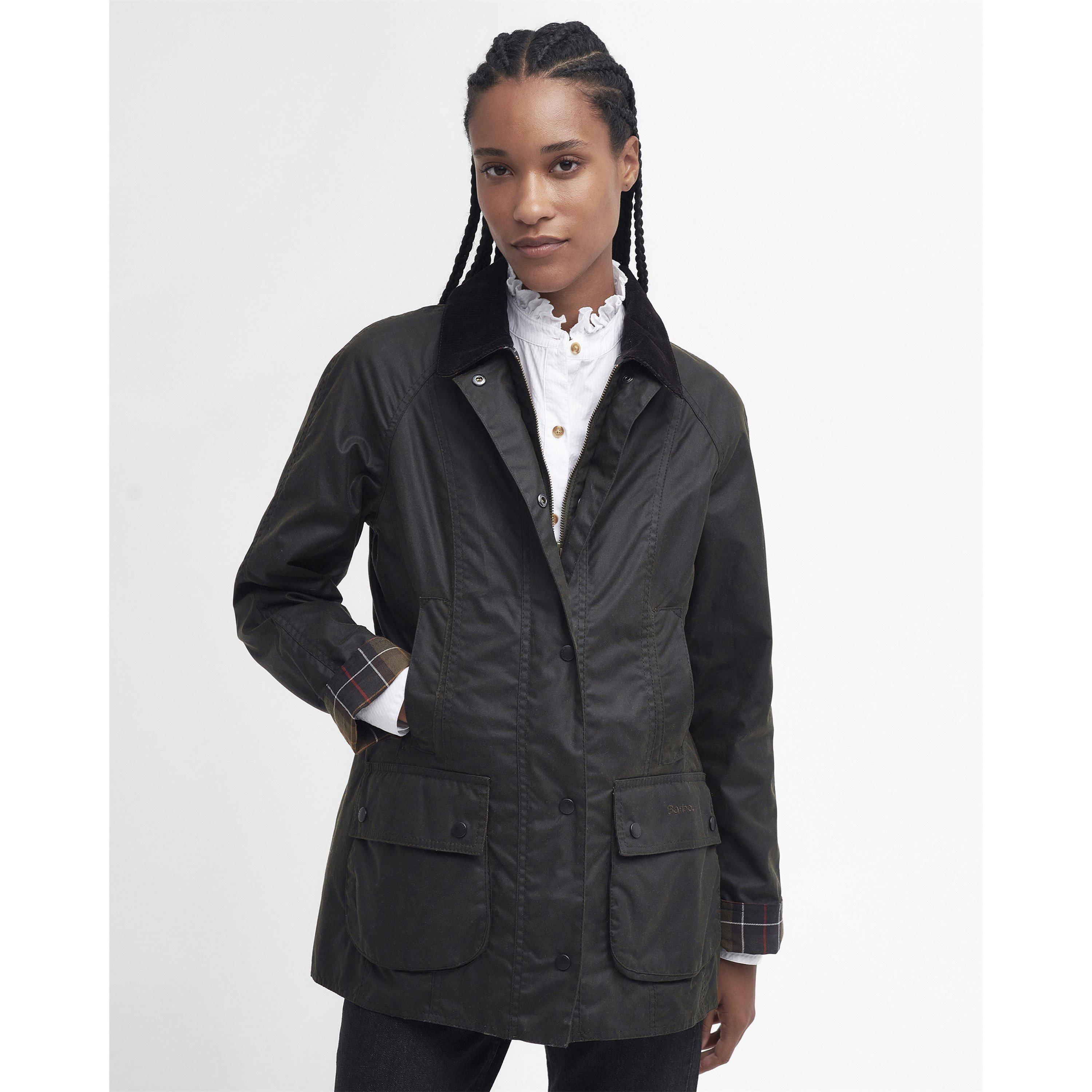 Olive - Barbour - Womens Beadnell® Wax Jacket - 2