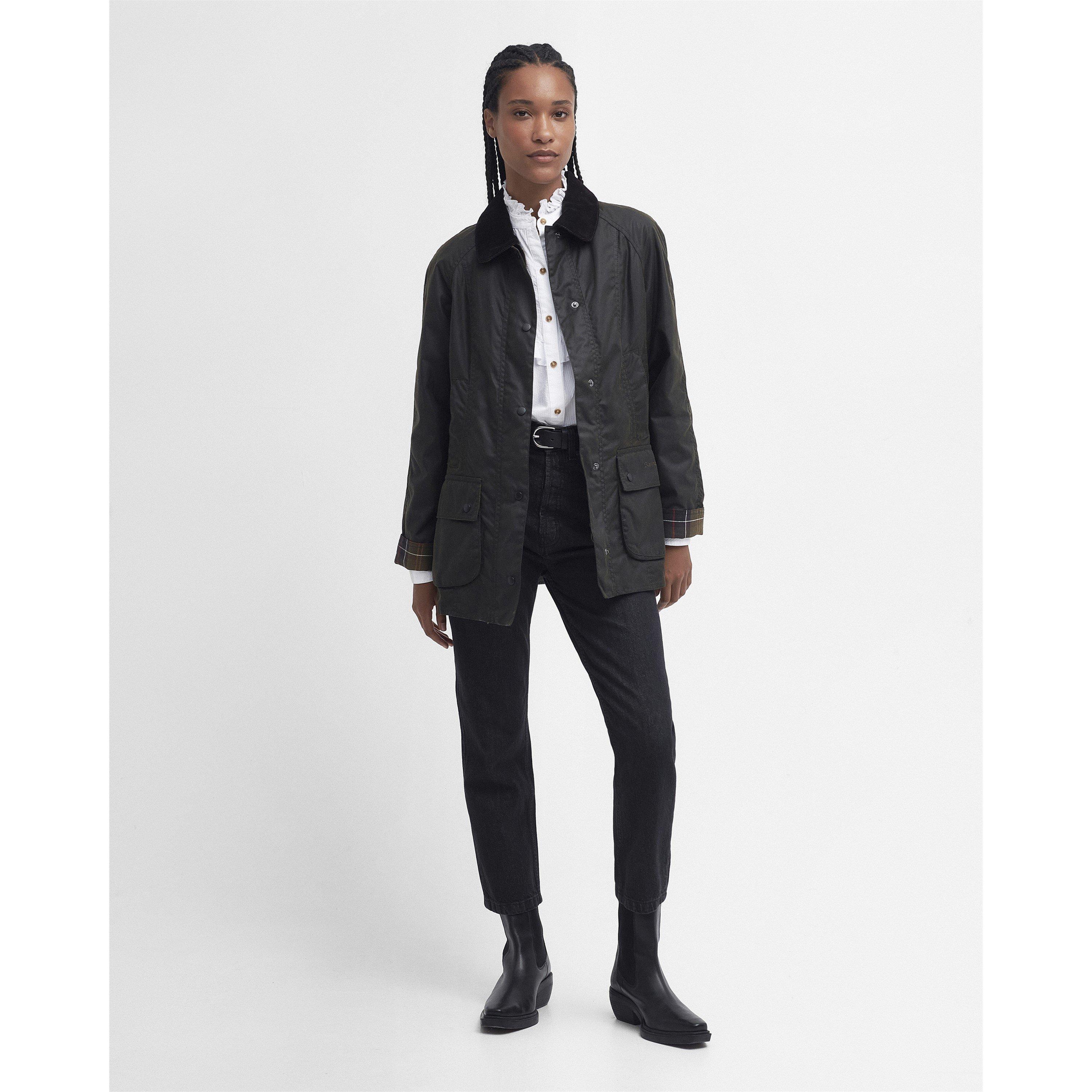 Olive - Barbour - Womens Beadnell® Wax Jacket - 11