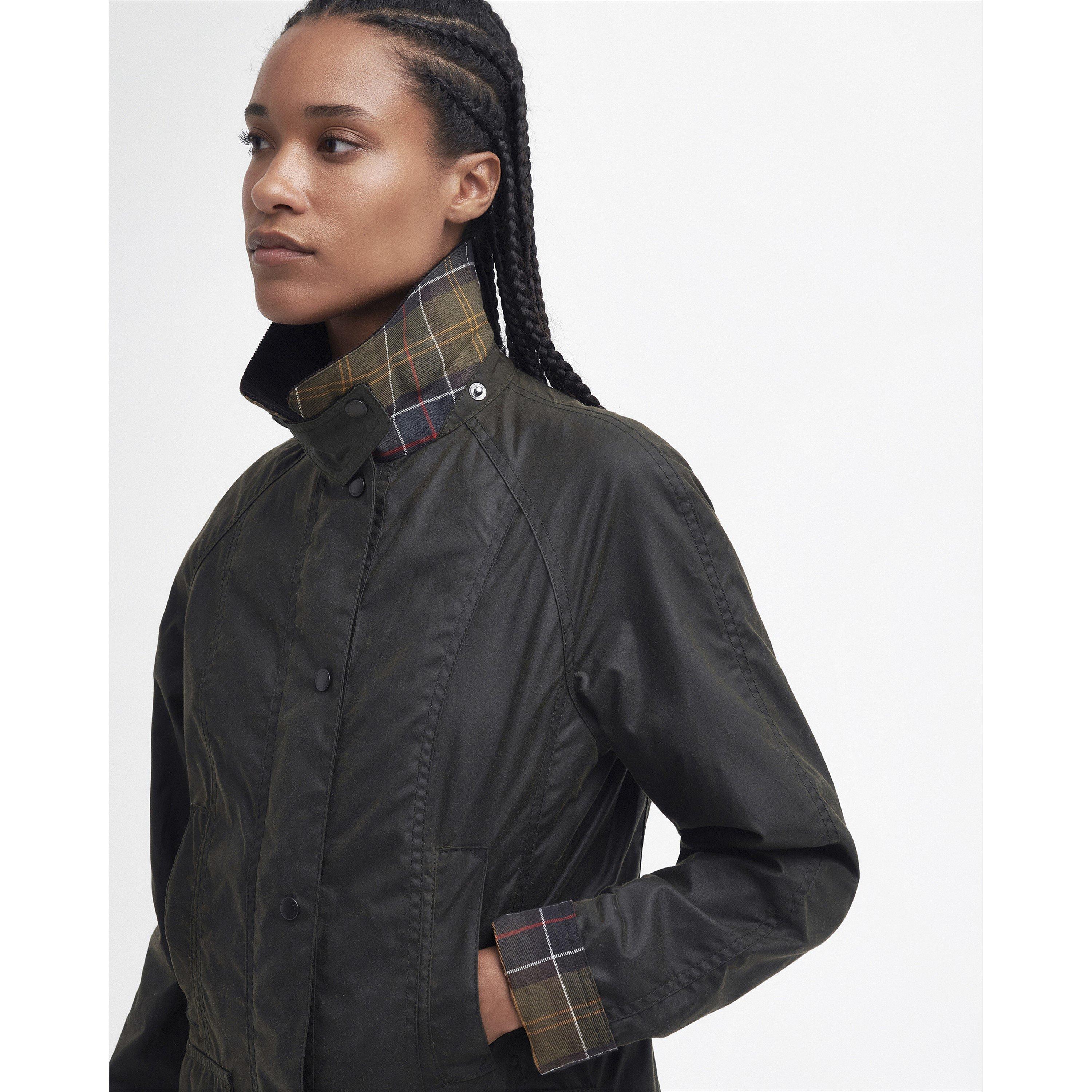 Olive - Barbour - Womens Beadnell® Wax Jacket - 5