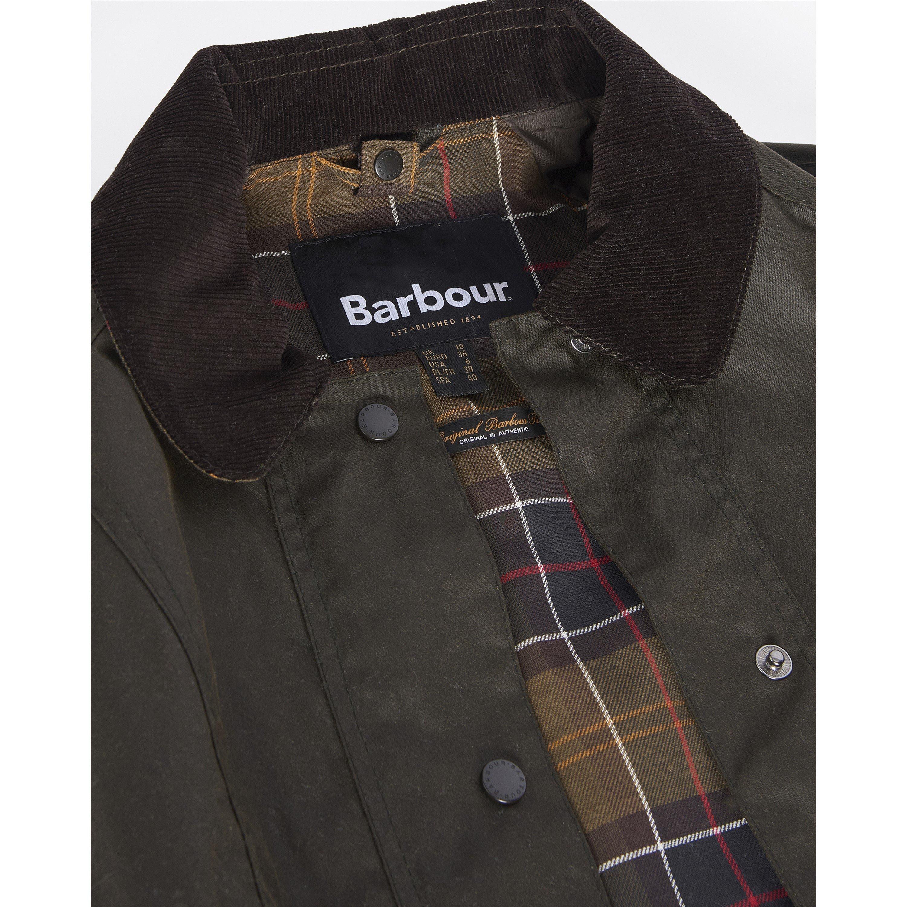Olive - Barbour - Womens Beadnell® Wax Jacket - 9