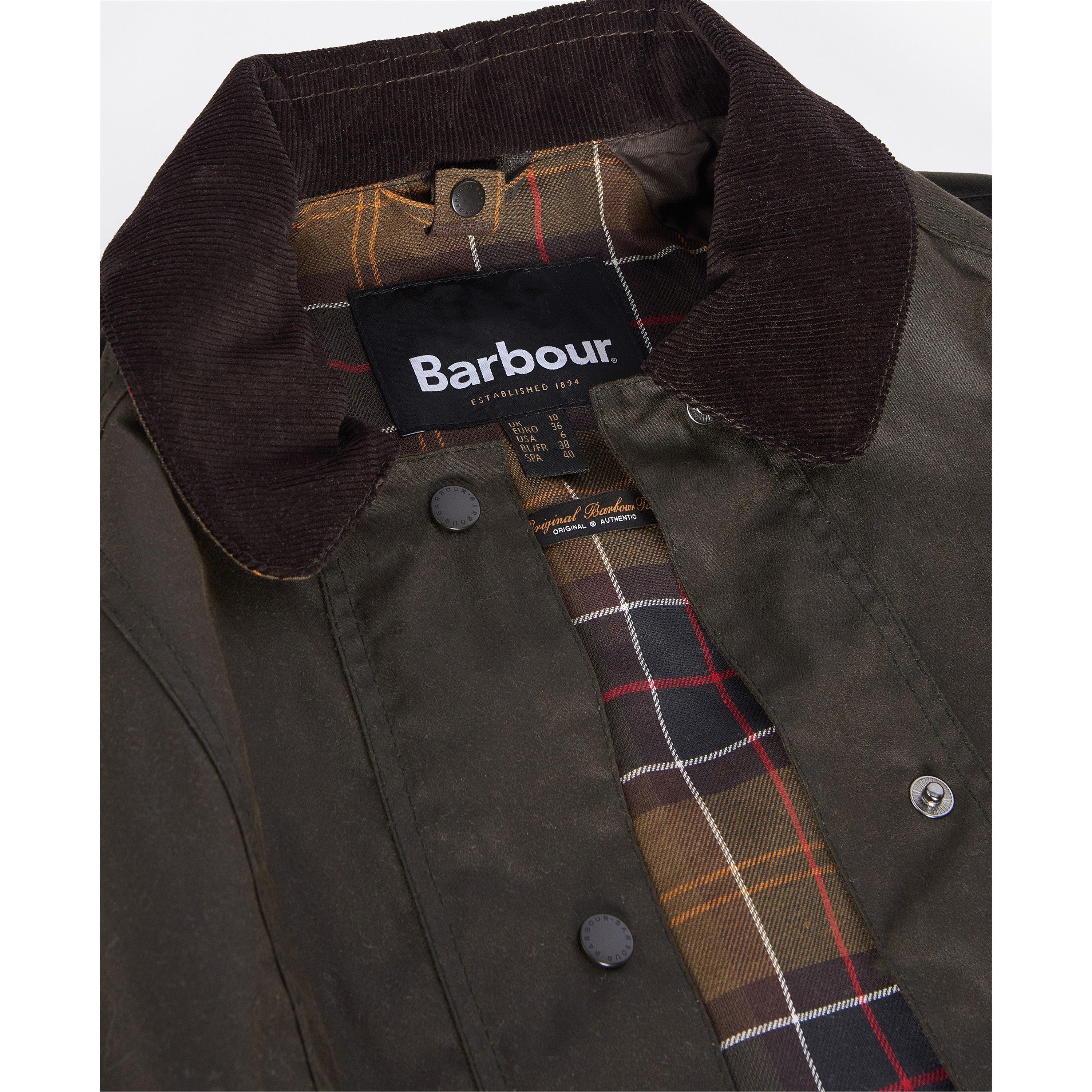 Olive - Barbour - Womens Beadnell® Wax Jacket - 10