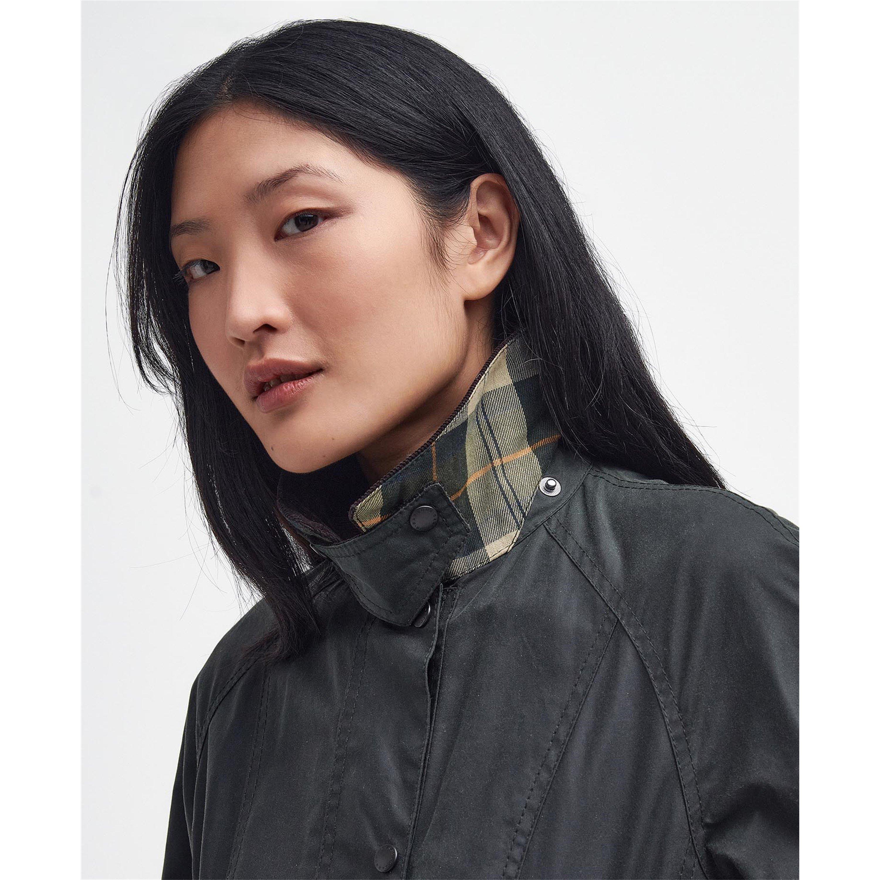 Sage - Barbour - Women's Beadnell Waxed Cotton Water Resistant Wax Jacket - 6