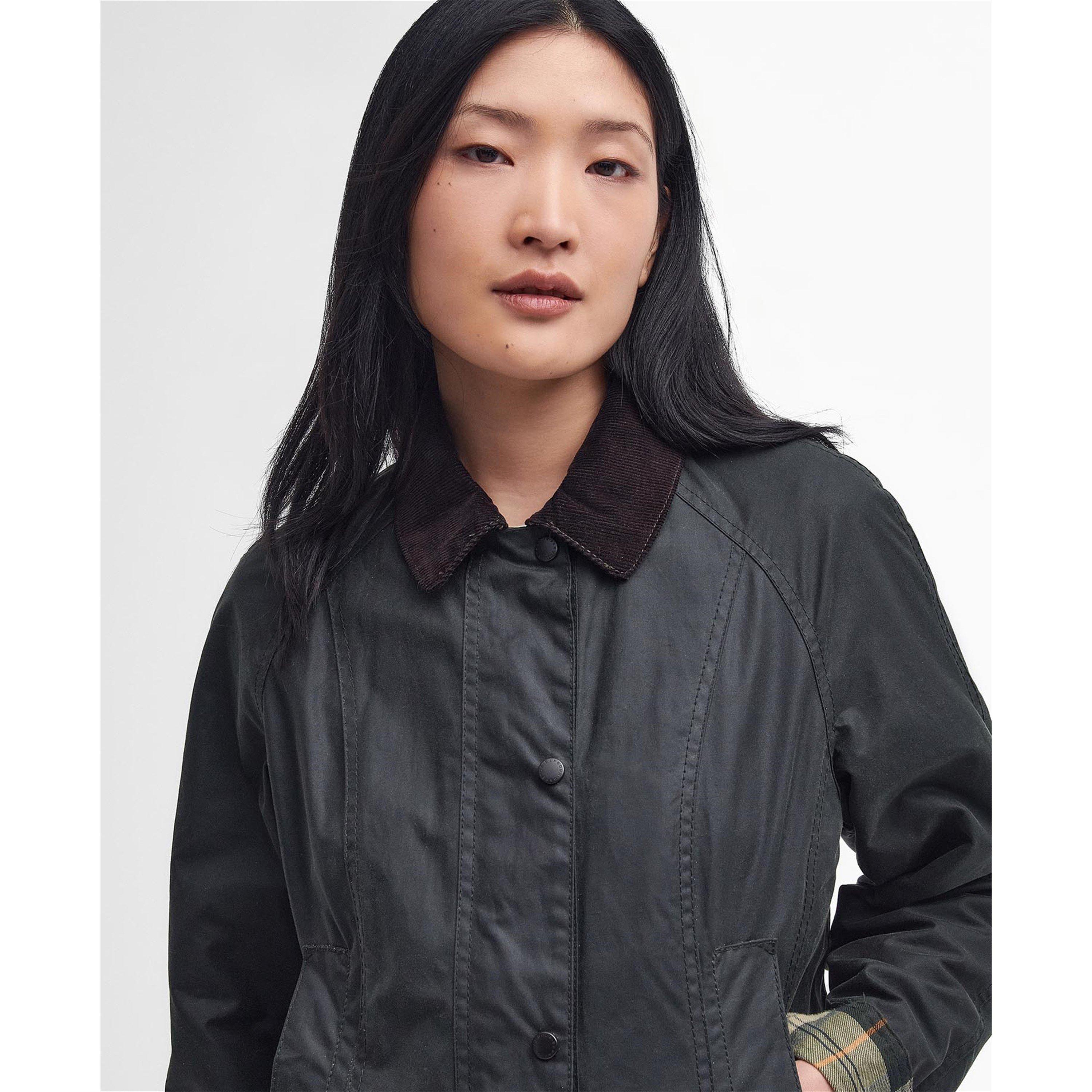 Sage - Barbour - Women's Beadnell Waxed Cotton Water Resistant Wax Jacket - 8