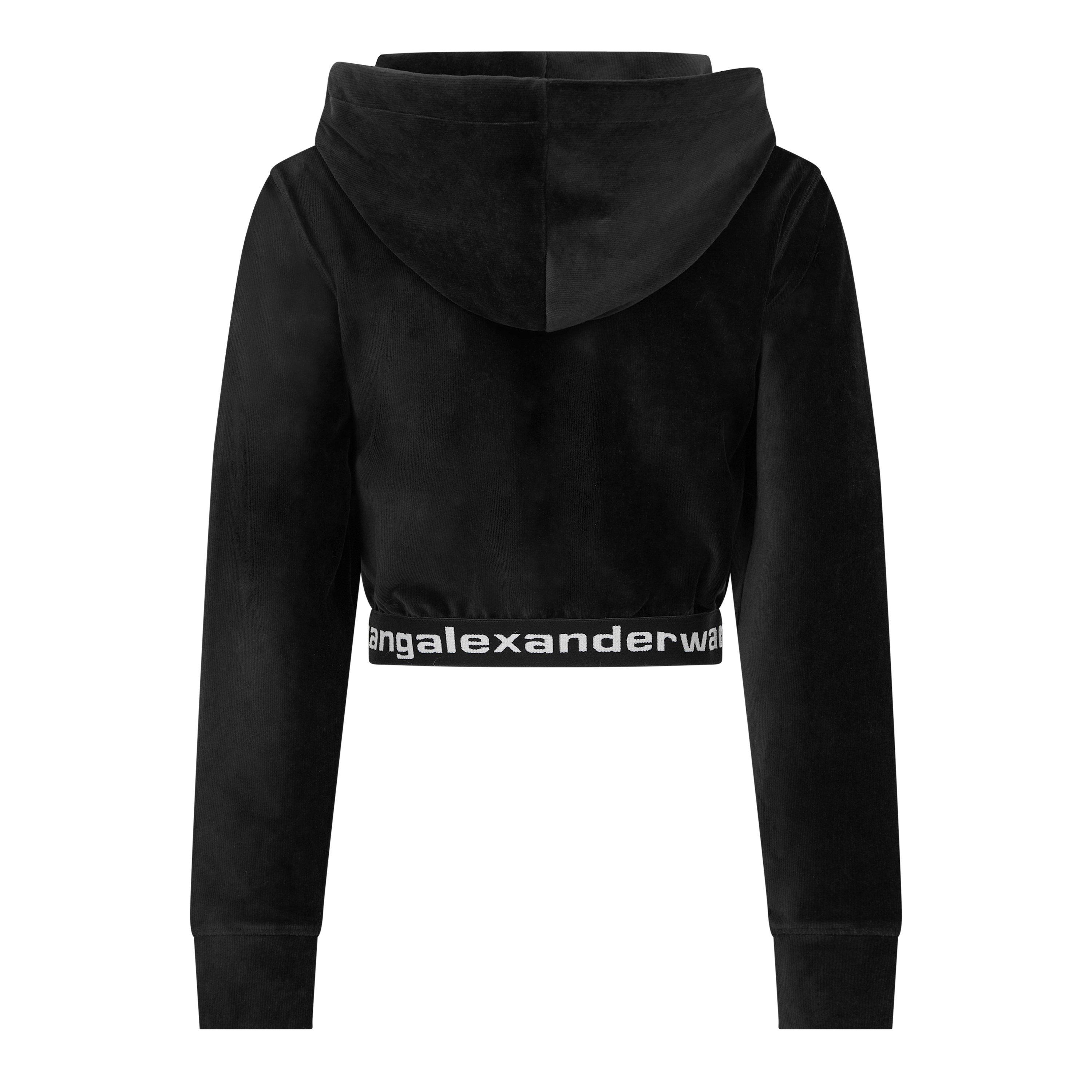 BLACK - T by Alexander Wang - SW STRETCH CORD CROP LS S - 2